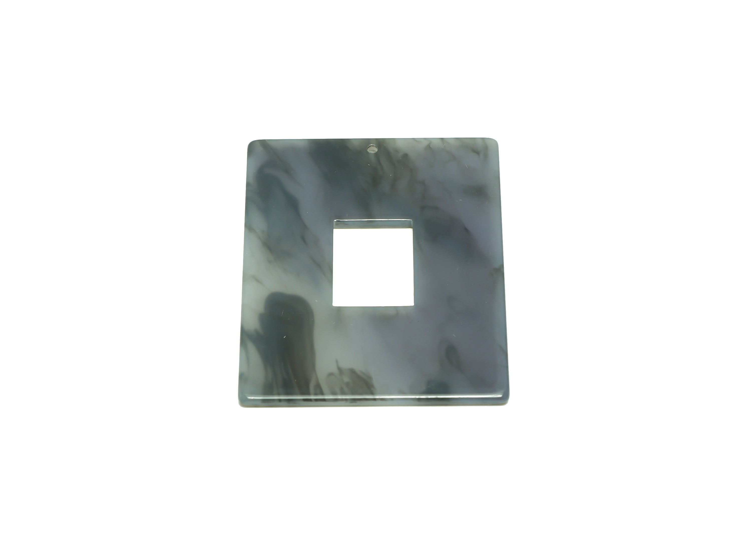 Acrylic Rectangle Charm - Acrylic Ink Color Pendant - Acrylic Earring Charm - Jewelry Making - Code:A957 - 49x39.89x2mm - AC2614-A957 - DOMEDBAZAAR