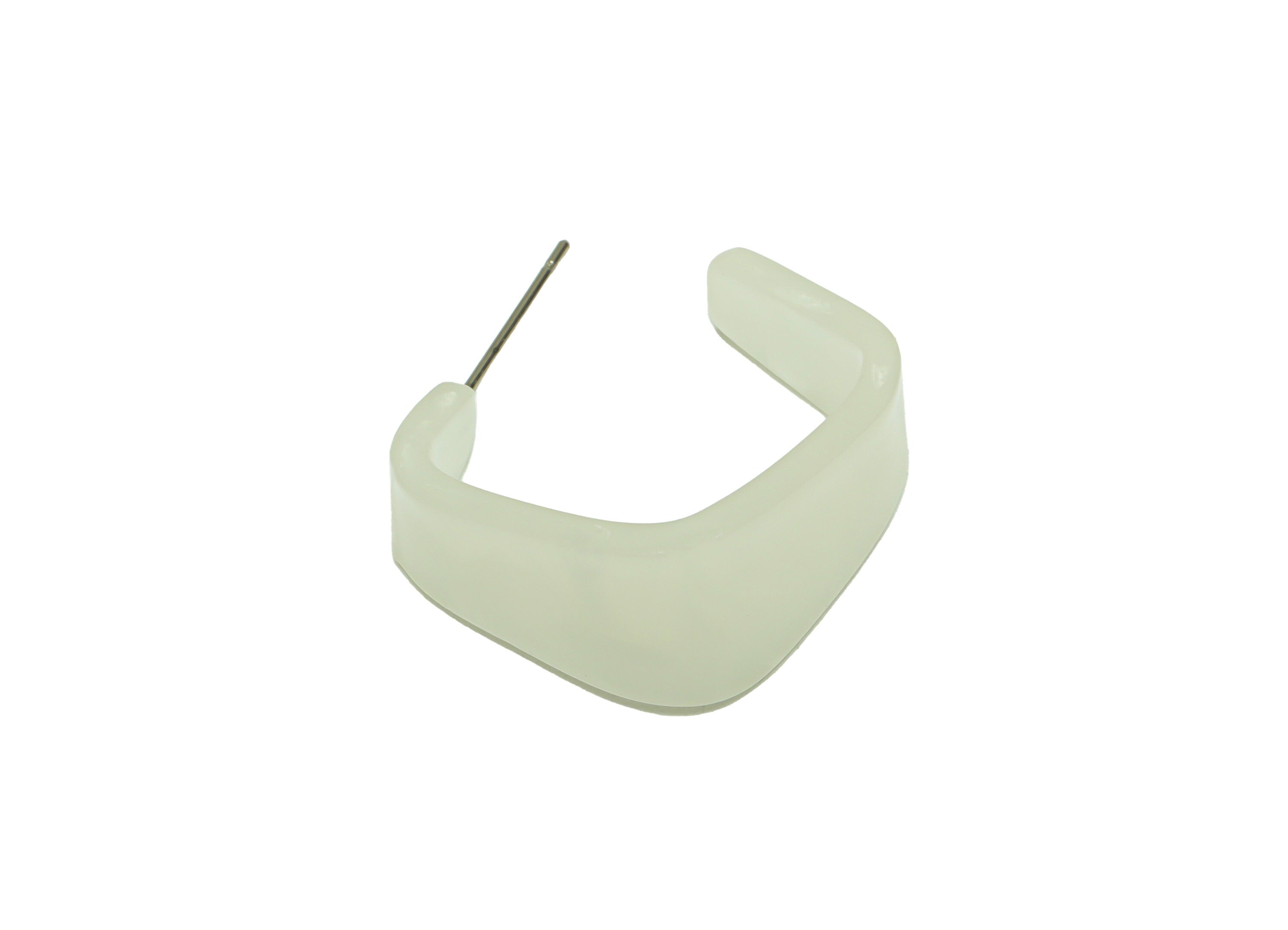 Acrylic Hoop Earrings Stud -Acrylic Wide Round Earring - Open Hoop Square Earring Post - Color Code:520- 26x21x2.8mm - AC2617-A520 - DOMEDBAZAAR