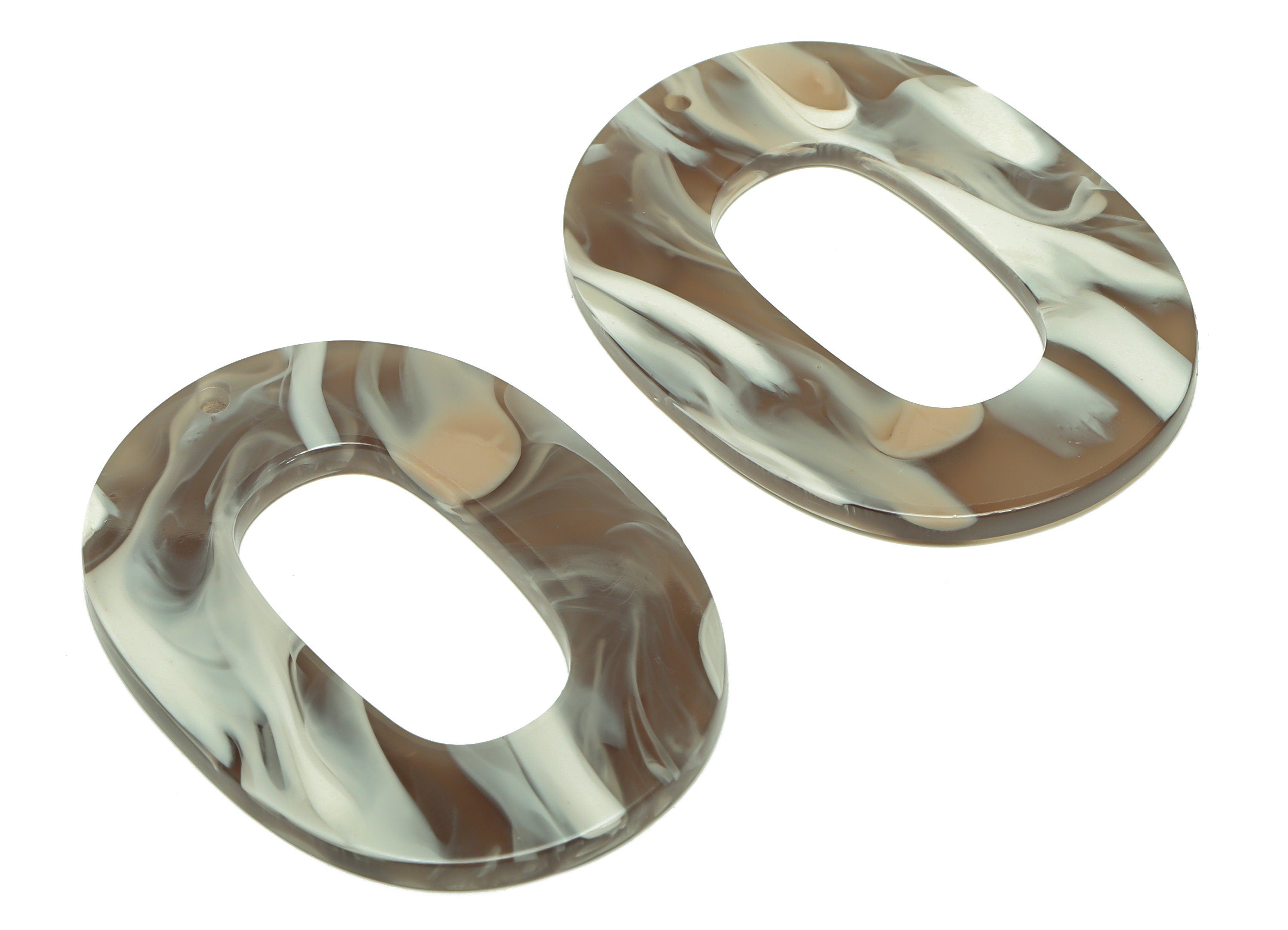 Acrylic Oval Charms - Oval Earrings and Pendant - Geometry Earring Findings - Jewelry Supplies - Color Code:A944 - 47x34x2mm - AC2618-A944 - DOMEDBAZAAR