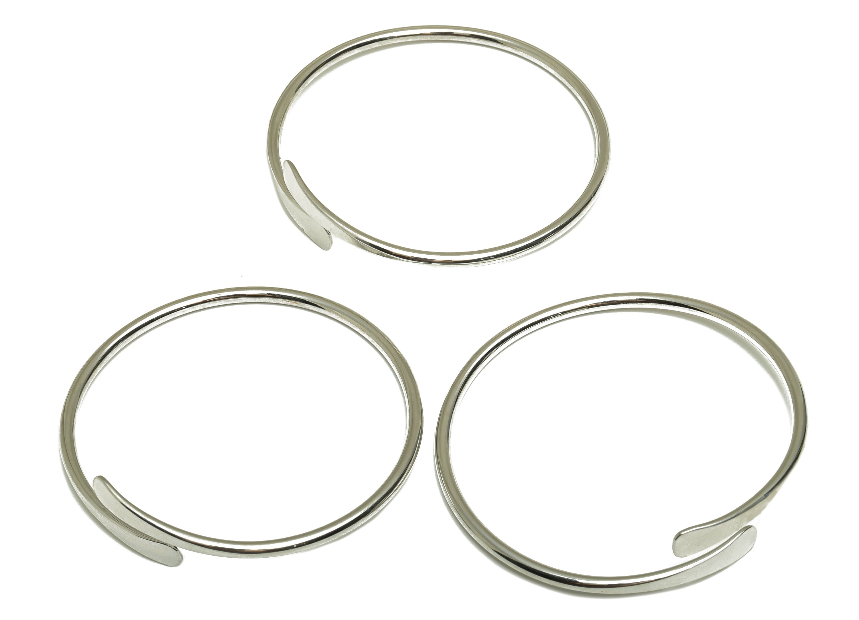 Brass Hammered Bracelet - Brass Adjustable Bracelet - Brass Wire Bangle - Jewelry Supplies - Normal Silver - 64.45x12.5x3.05mm - PP3491S - DOMEDBAZAAR