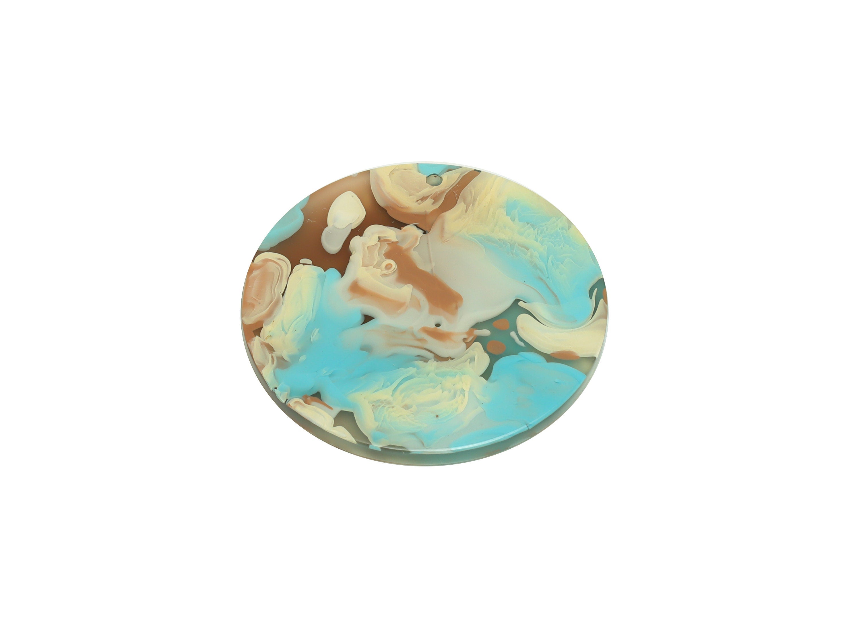 Acrylic Round Charms - Circle Earrings and Pendant - Geometry Earring Findings - Jewelry Supplies - Color Code:A585- 35x35x3mm -AC2621-A585 - DOMEDBAZAAR