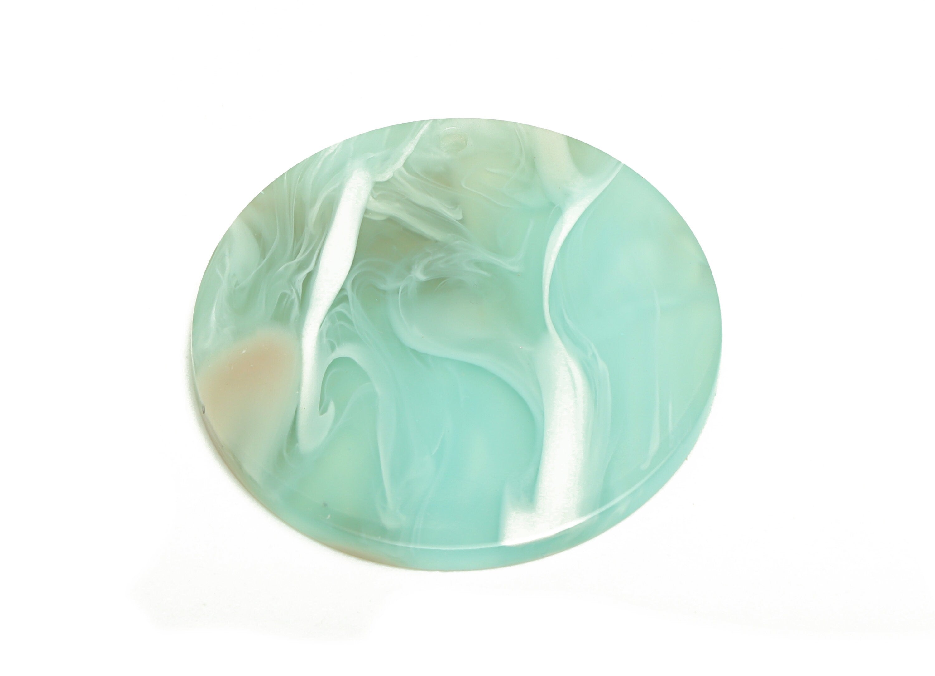 Acrylic Round Charms - Circle Earrings and Pendant - Geometry Earring Findings - Jewelry Supplies - Color Code:A969- 35x35x3mm -AC2621-A969 - DOMEDBAZAAR