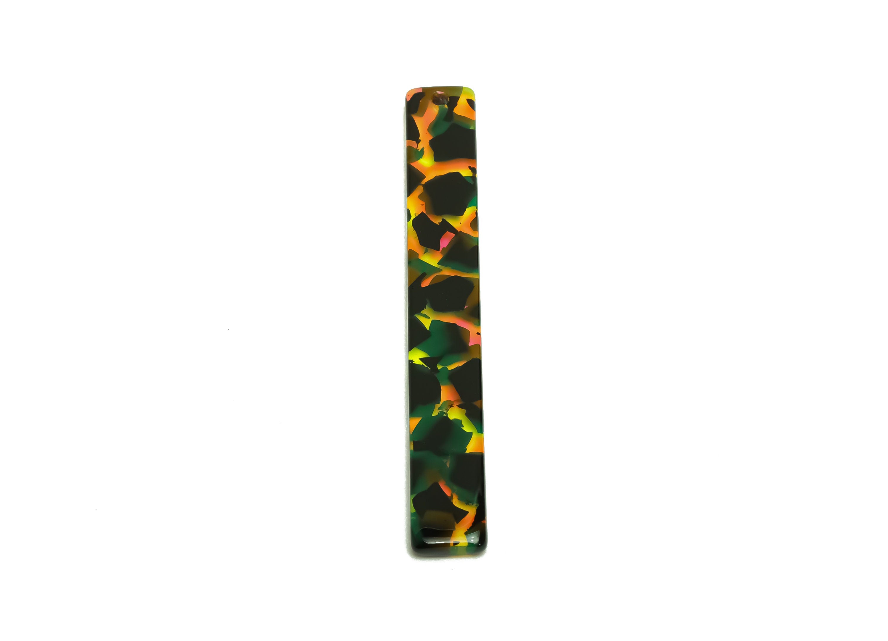 Acetate Stick Charms - Bar Earrings and Pendant - Rainbow Charm - Jewelry Supplies - Color Code: A1007 - 59x7.8x2.56mm - AC2622-A1007 - DOMEDBAZAAR