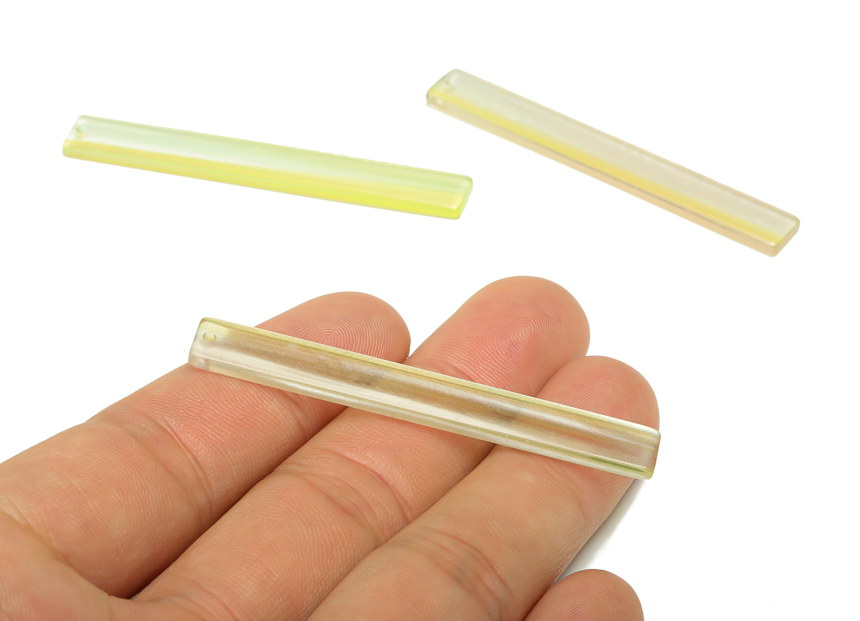 Acrylic Stick Charms - Bar Earrings and Pendant - Transparent Charm - Jewelry Supplies - Color Code: A545 - 59x7.8x2.56mm - AC2622-A545 - DOMEDBAZAAR