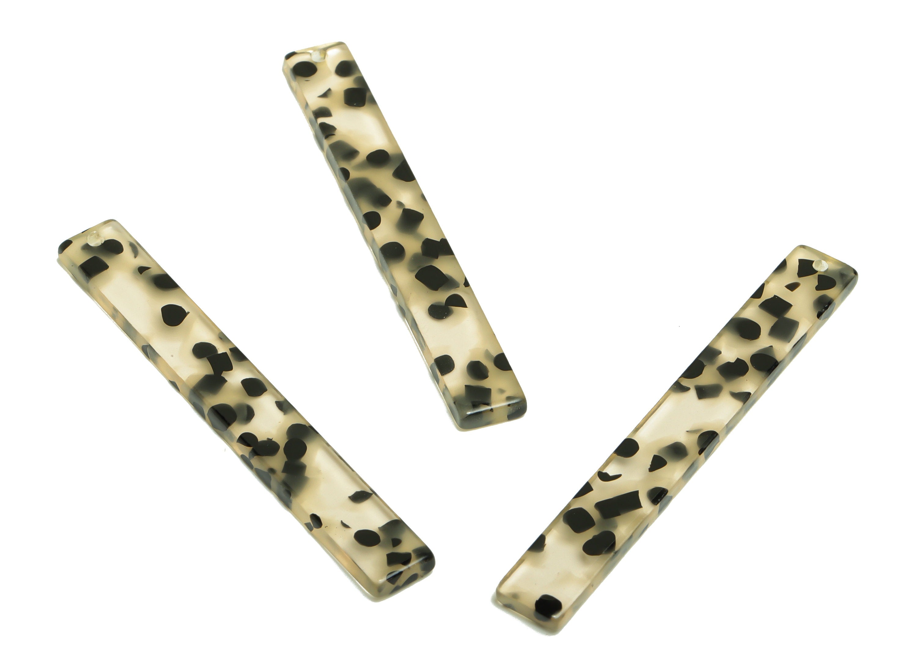 Acetate Stick Charms - Bar Earrings and Pendant - Frog Eggs Charm - Jewelry Supplies - Color Code: A701 - 59x7.8x2.56mm - AC2622-A701 - DOMEDBAZAAR