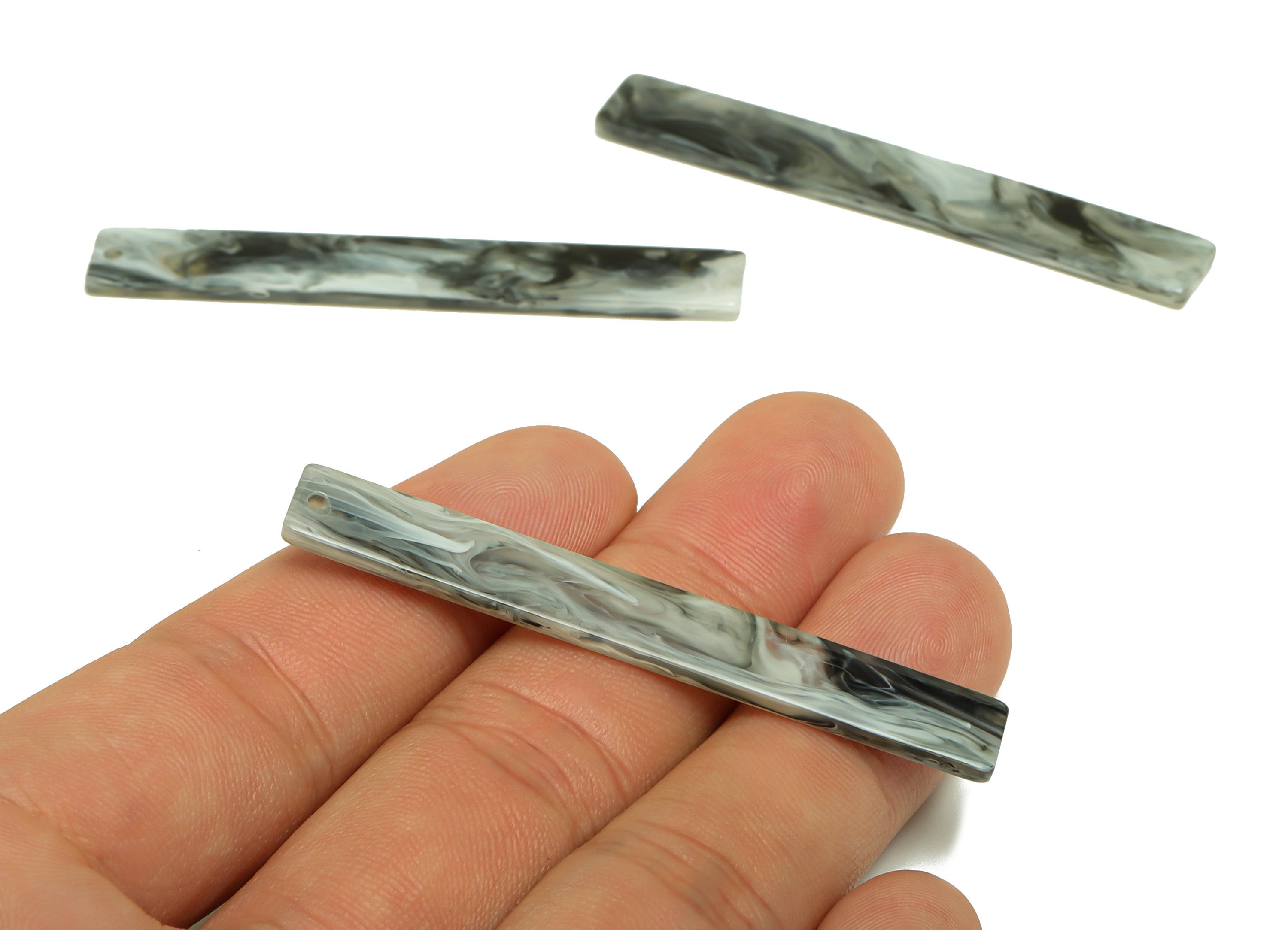 Acrylic Stick Charms - Bar Earrings and Pendant - Smoke Earring Charm - Jewelry Supplies - Color Code: A965 - 59x7.8x2.56mm - AC2622-A965 - DOMEDBAZAAR