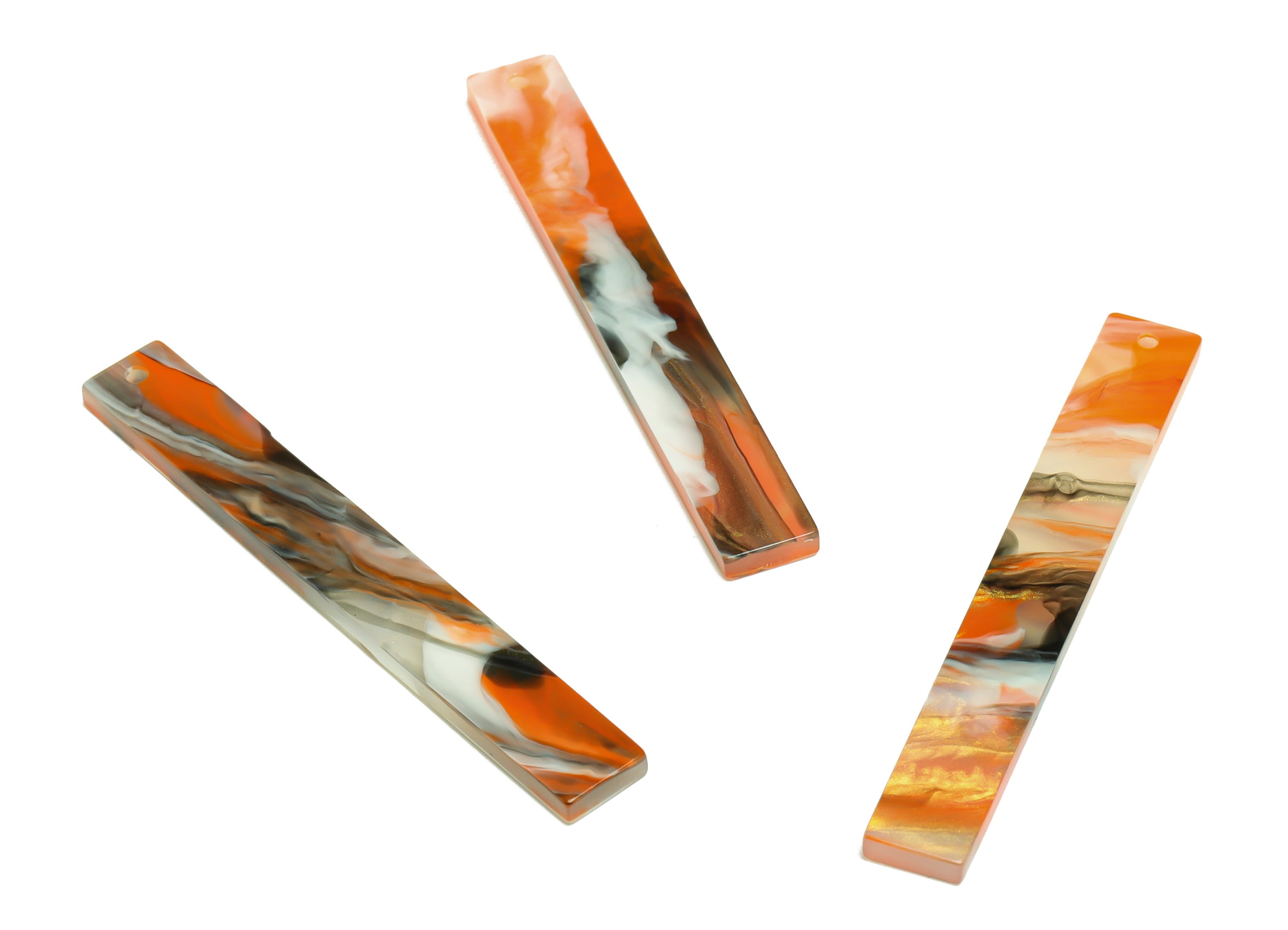 Acrylic Stick Charms - Bar Earrings and Pendant - Rainbow Earring Charm - Jewelry Supplies - Color Code: A938 - 59x7.8x2.56mm - AC2622-A938 - DOMEDBAZAAR