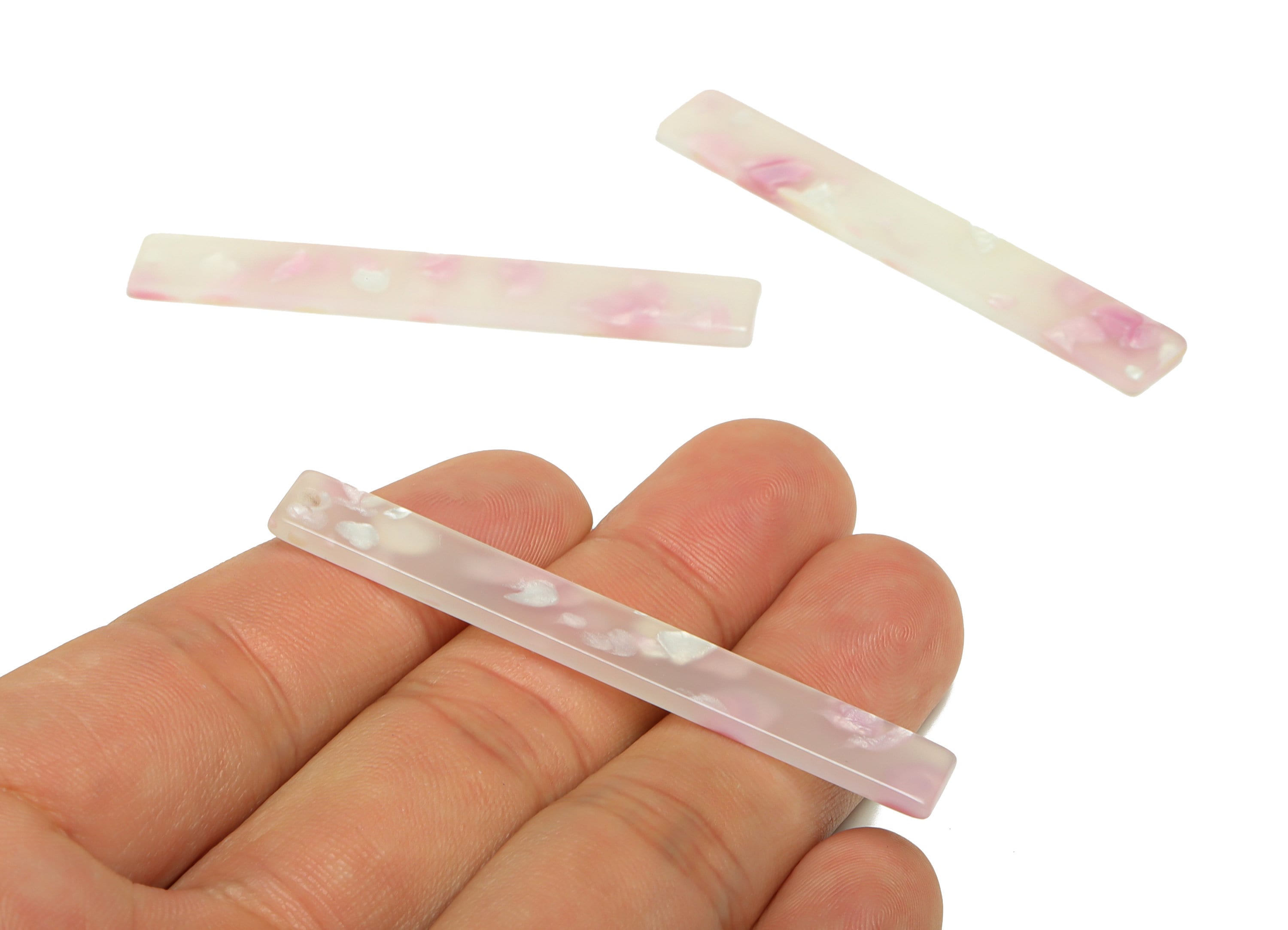 Acrylic Stick Charms - Bar Earrings and Pendant - Rainbow Earring Charm - Jewelry Supplies - Color Code: A1011 - 59x7.8x2.5mm - AC2622-A1011 - DOMEDBAZAAR