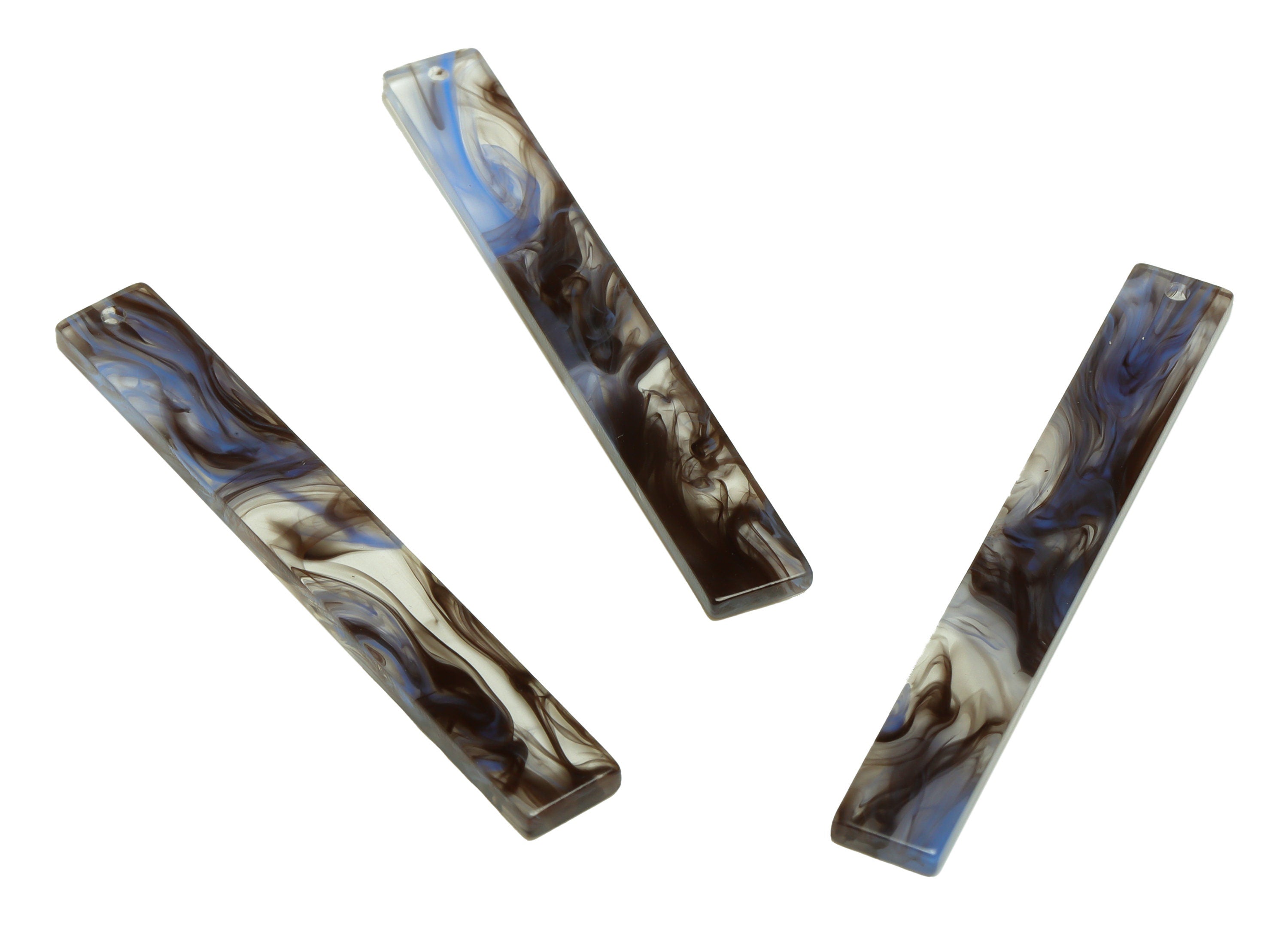 Acrylic Stick Charms - Bar Earrings and Pendant - Rainbow Earring Charm - Jewelry Supplies - Color Code: A1001 - 59x7.8x2.5mm - AC2622-A1001 - DOMEDBAZAAR