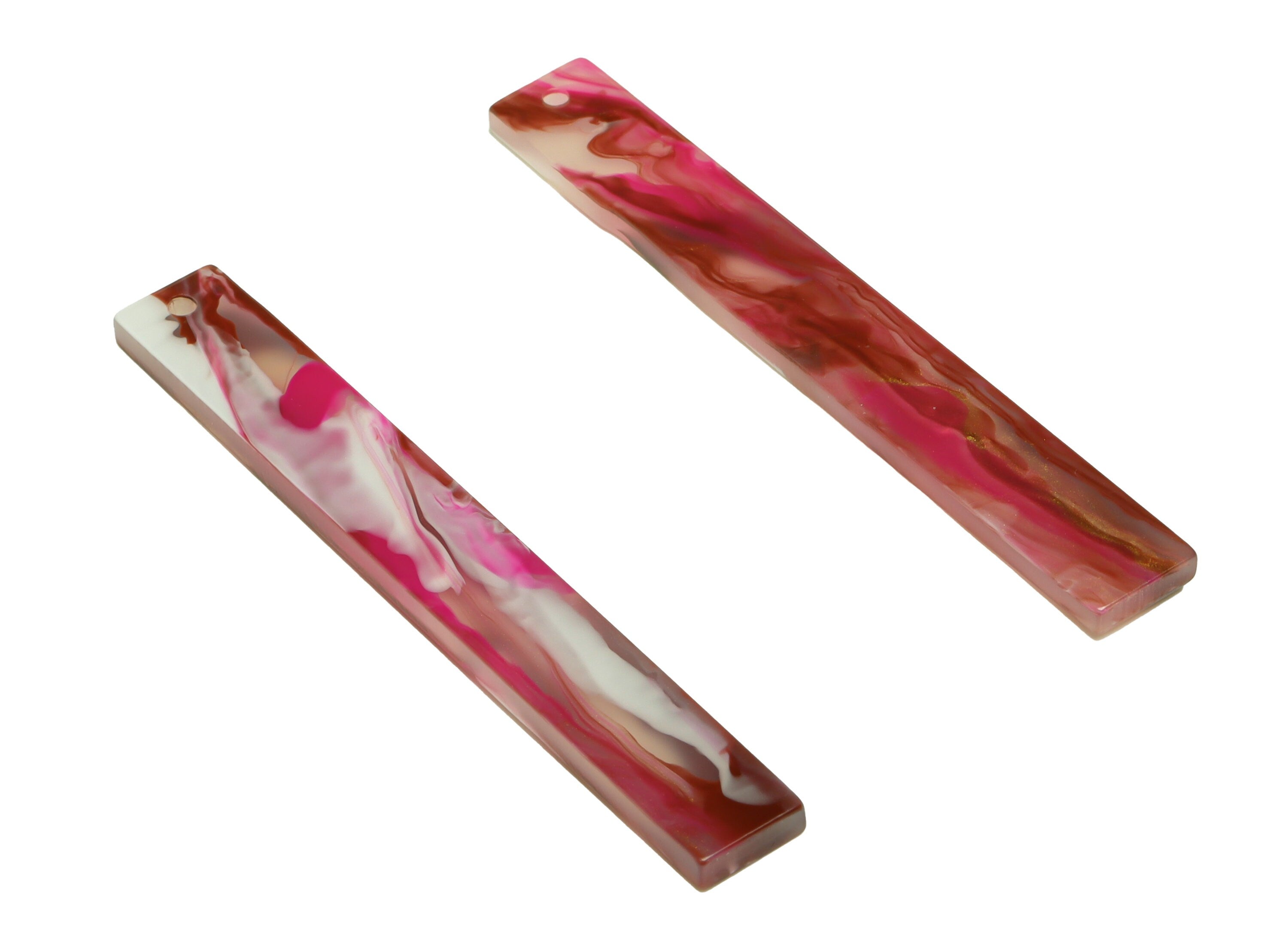 Acrylic Stick Charms - Bar Earrings and Pendant - Rainbow Earring Charm - Jewelry Supplies - Color Code: A956 - 59x7.8x2.5mm - AC2622-A956 - DOMEDBAZAAR