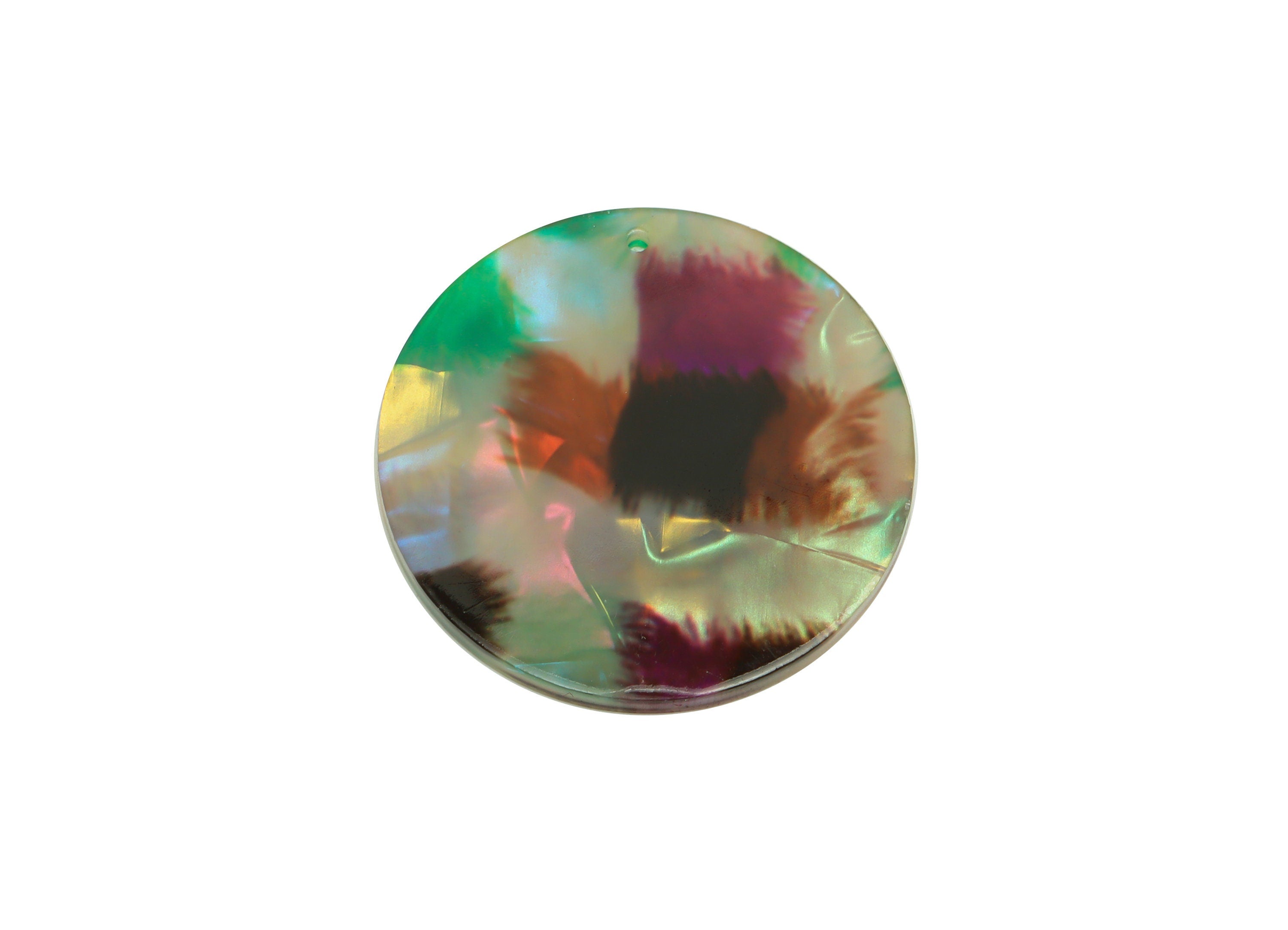 Acrylic Round Charms - Circle Earrings and Pendant - Geometry Earring Findings - Jewelry Supplies - Color Code:A934- 35x35x3mm -AC2621-A934 - DOMEDBAZAAR
