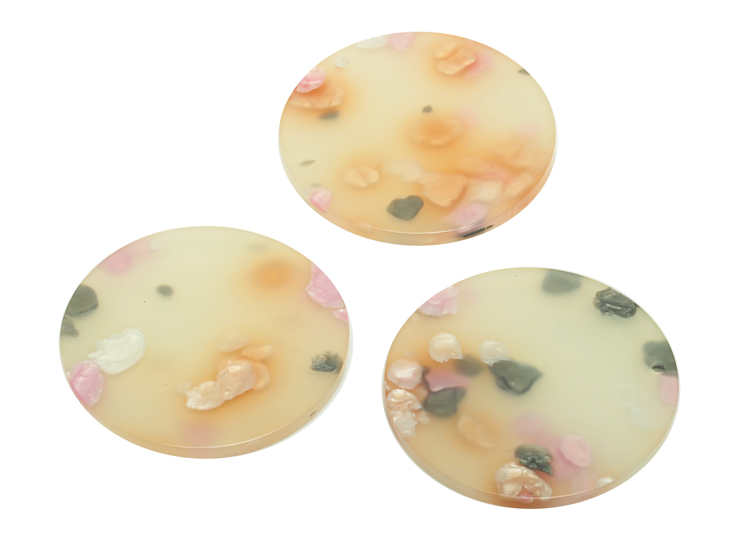 Acrylic Round Charms - Circle Earrings and Pendant - Geometry Earring Findings - Jewelry Supplies - Color Code:A911- 35x35x3mm -AC2621-A911 - DOMEDBAZAAR