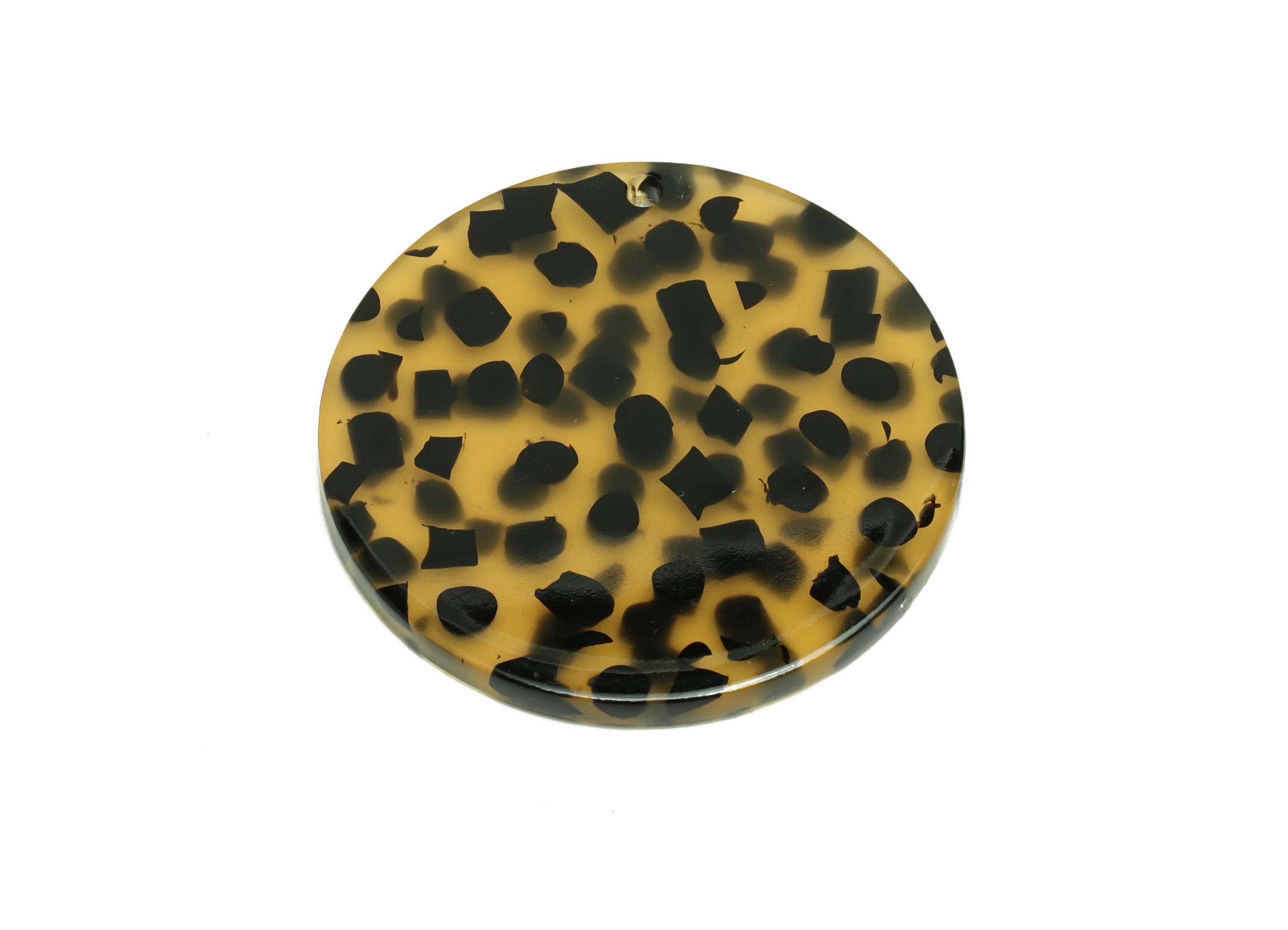 Acetate Round Charms - Circle Earrings and Pendant - Dot Earring Findings - Jewelry Supplies - Color Code:A980 - 35x35x3mm -AC2621 - DOMEDBAZAAR
