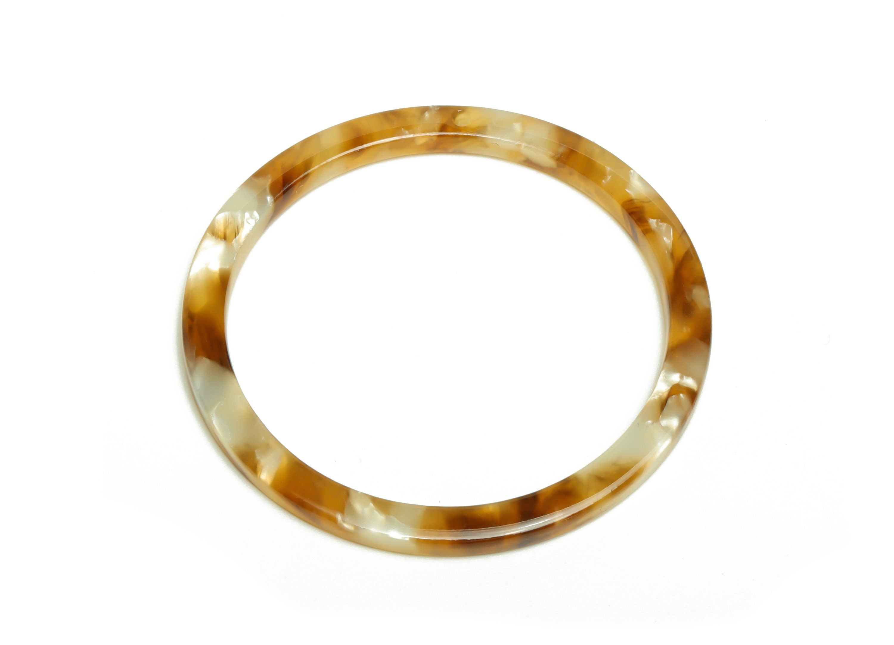 Acetate Hoop Earrings Charms - Circle Pendant - Geometry Earring Findings - Jewelry Supplies - Color Code:A351 - 44x44.3x2.6mm -AC2620-A351 - DOMEDBAZAAR