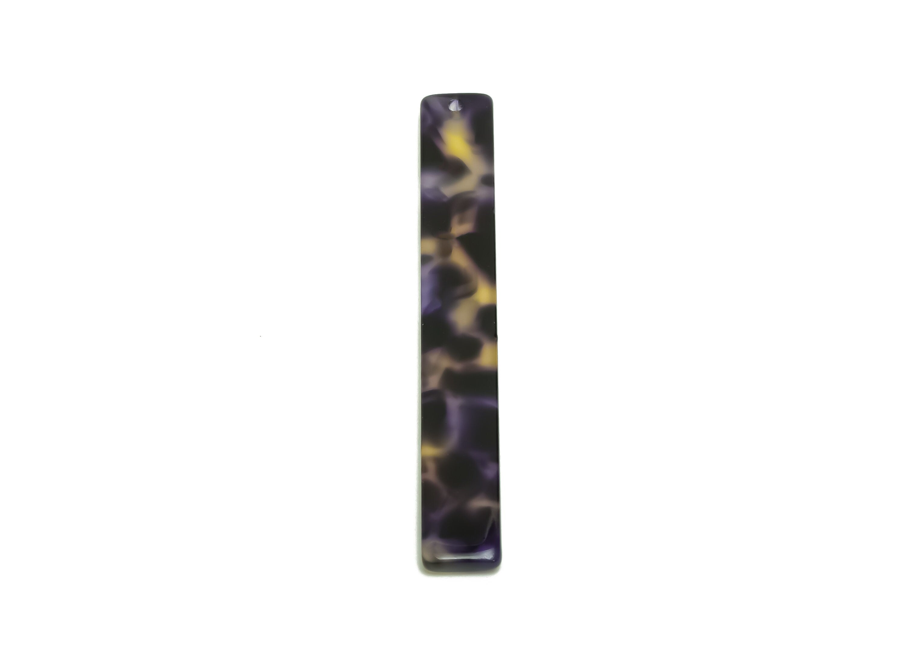 Acetate Stick Charms - Bar Earrings and Pendant - Aurora Purple Charm - Jewelry Supplies - Color Code: A998 - 59x7.8x2.56mm - AC2622-A998 - DOMEDBAZAAR