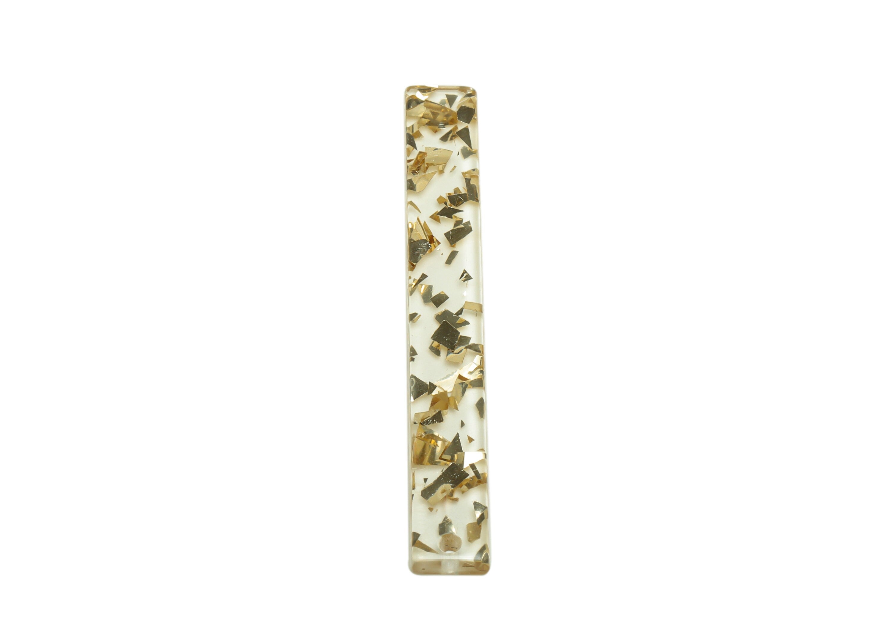 Acrylic Stick Charms - Bar Earrings and Pendant - Transparent Confetti Charm - Jewelry Supplies - Color Code: A952 - 59x7.8x2.56mm - AC2622 - DOMEDBAZAAR