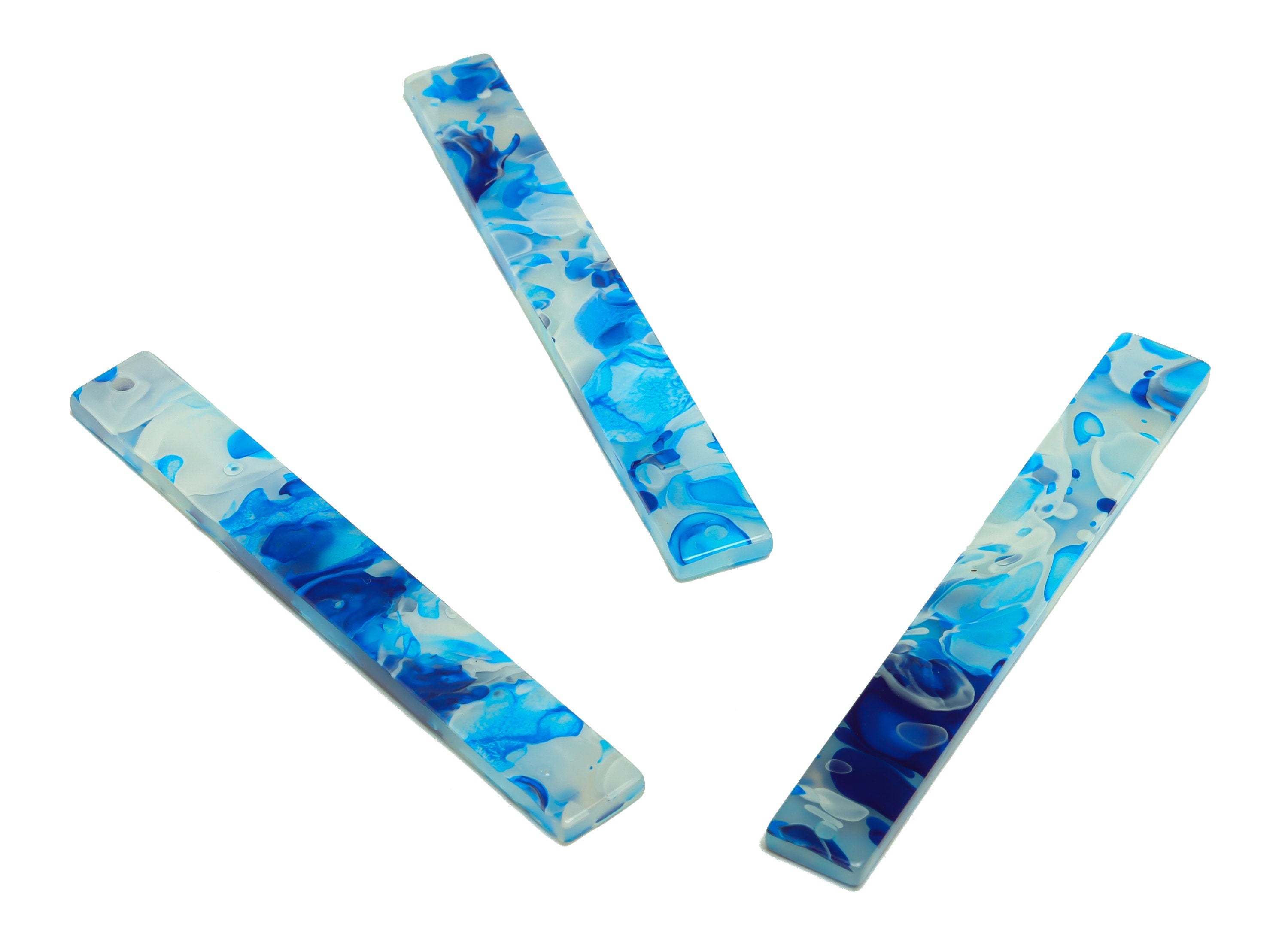 Acrylic Stick Charms - Bar Earrings and Pendant - Rainbow Earring Charm - Jewelry Supplies - Color Code: A955 - 59x7.8x2.5mm - AC2622-A955 - DOMEDBAZAAR