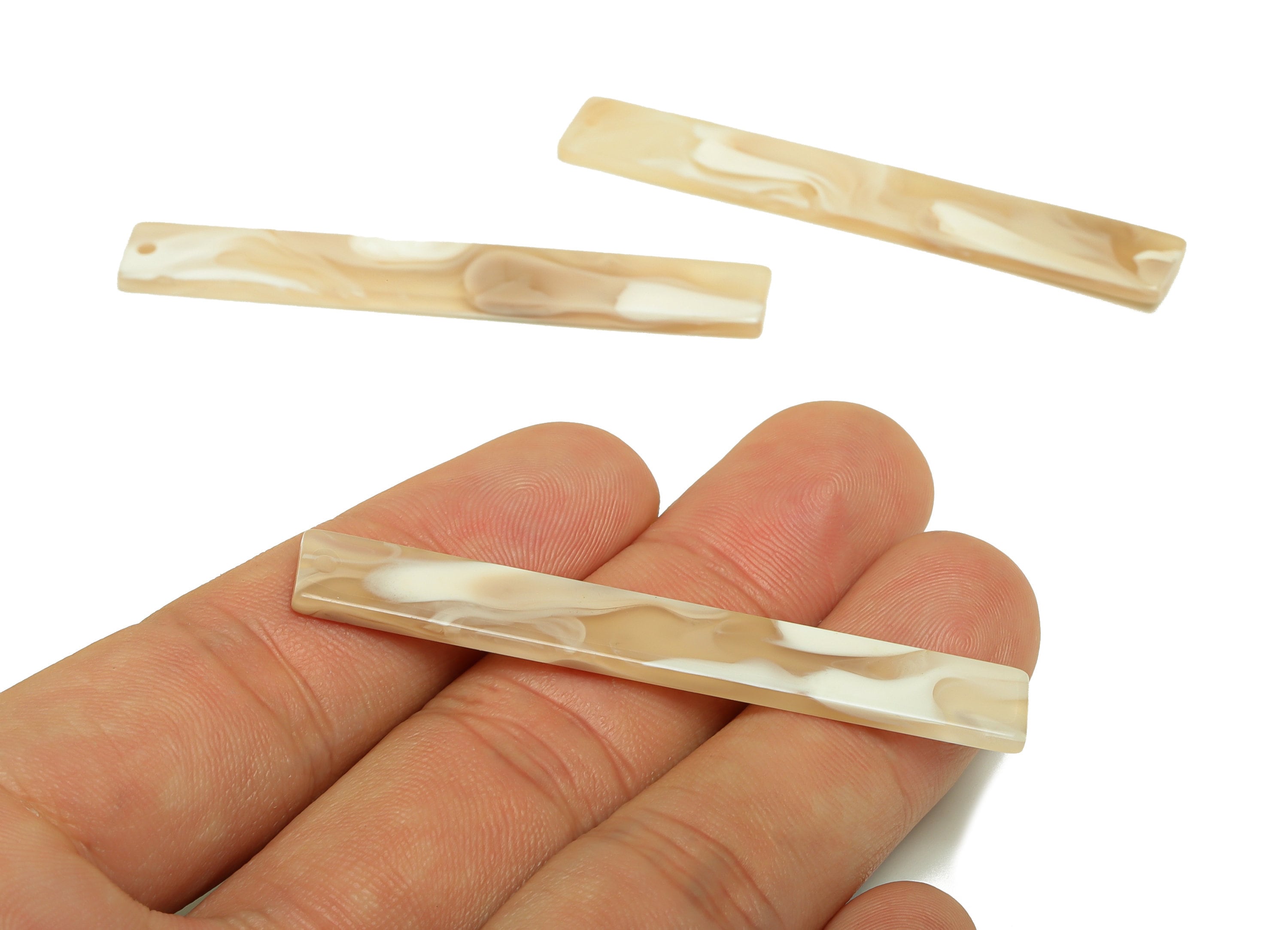 Acrylic Stick Charms - Bar Earrings and Pendant - Rainbow Earring Charm - Jewelry Supplies - Color Code: A966 - 59x7.8x2.5mm - AC2622-A966 - DOMEDBAZAAR