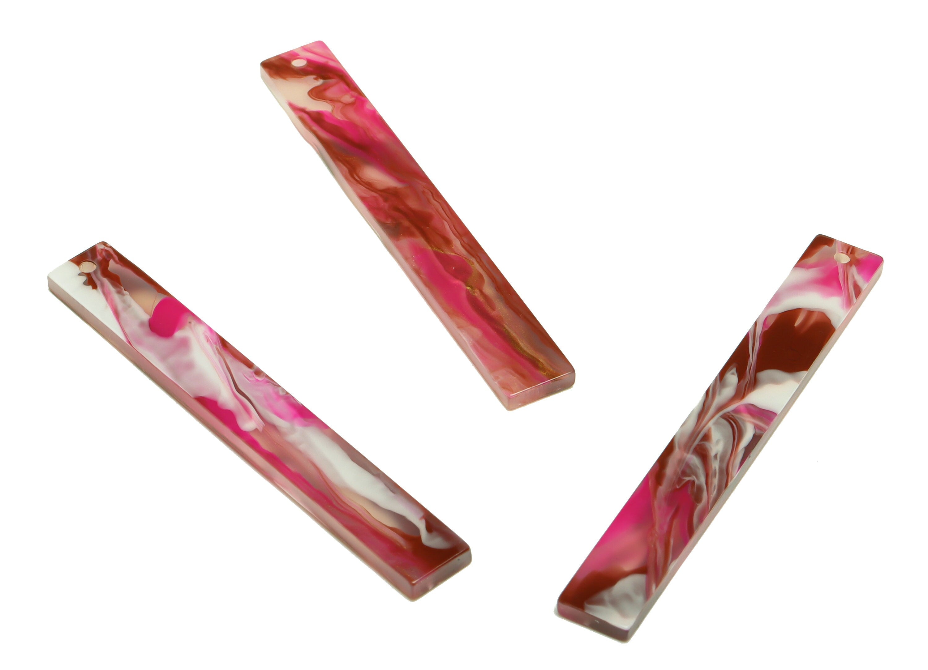 Acrylic Stick Charms - Bar Earrings and Pendant - Rainbow Earring Charm - Jewelry Supplies - Color Code: A956 - 59x7.8x2.5mm - AC2622-A956 - DOMEDBAZAAR