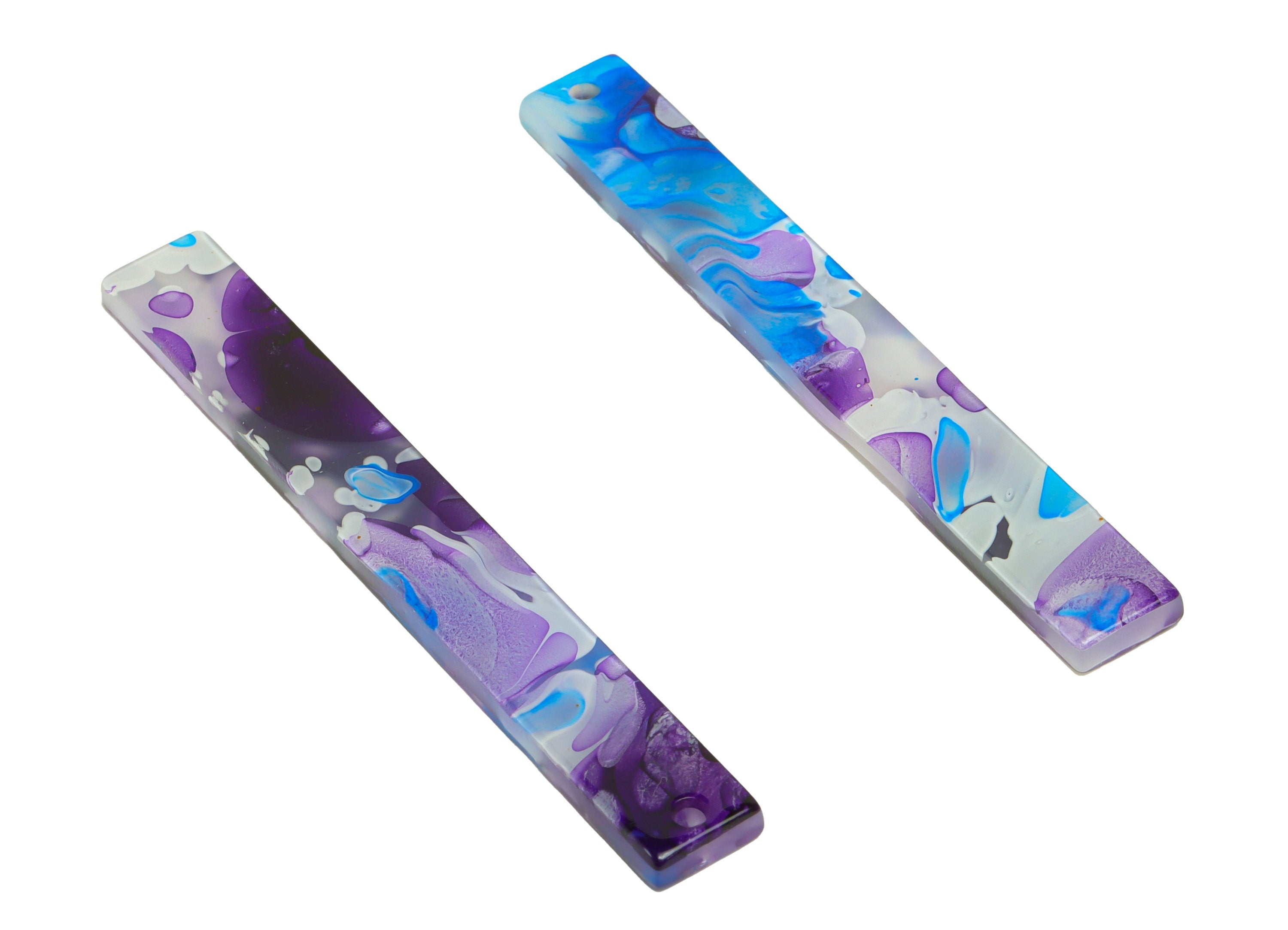 Acrylic Stick Charms - Bar Earrings and Pendant - Rainbow Earring Charm - Jewelry Supplies - Color Code: A943 - 59x7.8x2.5mm - AC2622-A943 - DOMEDBAZAAR