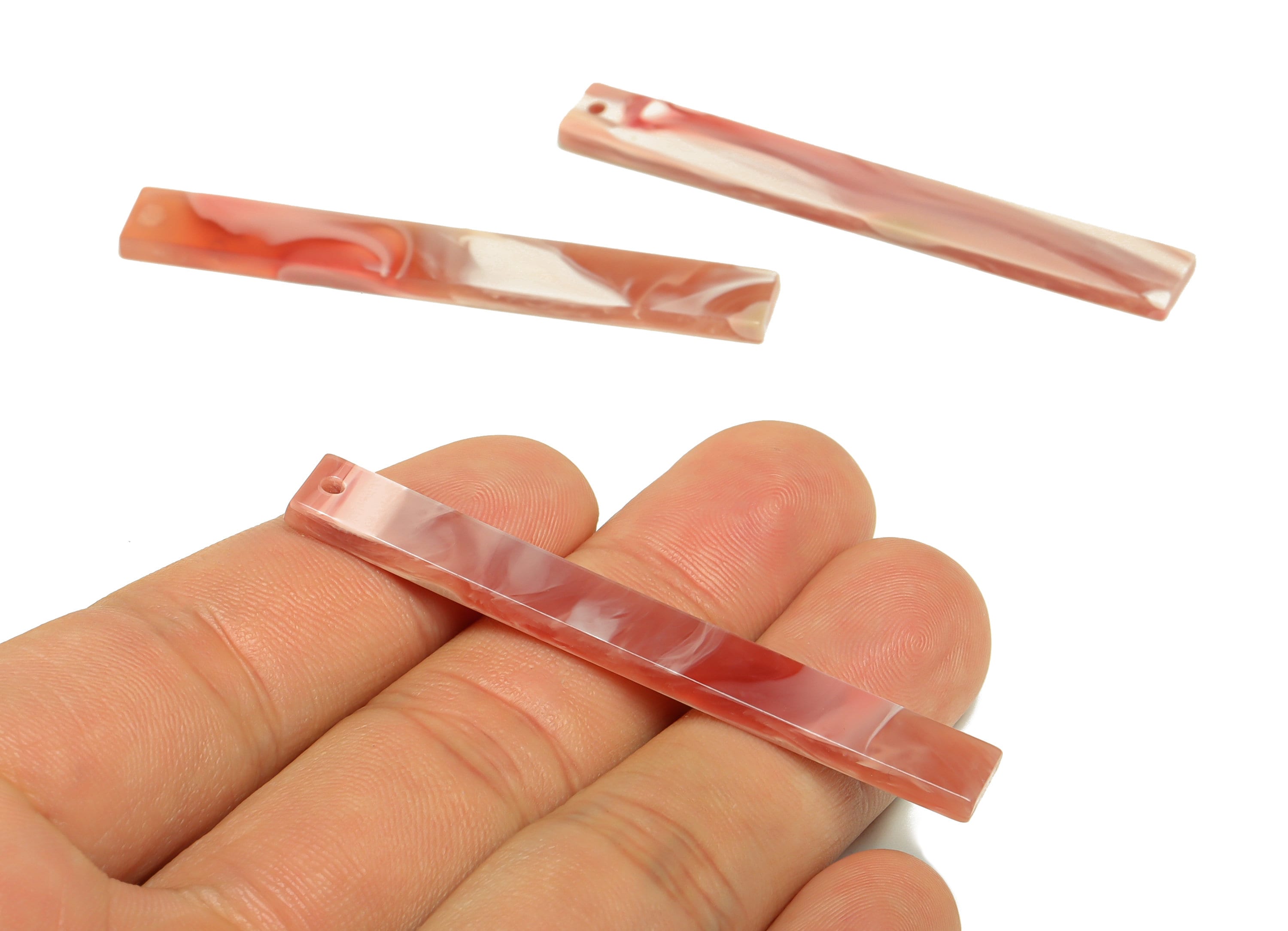 Acrylic Stick Charms - Bar Earrings and Pendant - Rainbow Earring Charm - Jewelry Supplies - Color Code: A945 - 59x7.8x2.5mm - AC2622-A945 - DOMEDBAZAAR