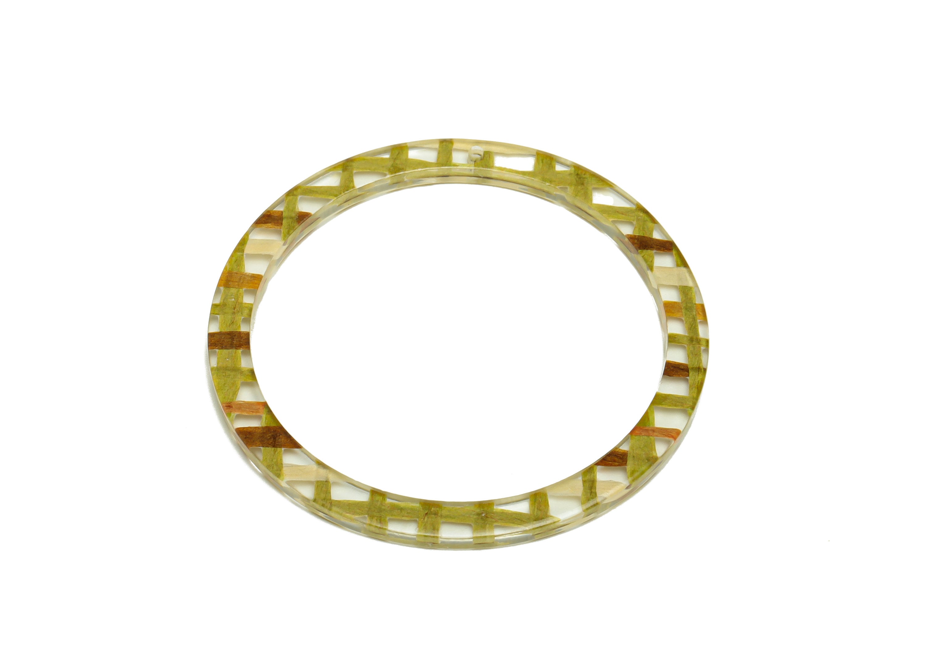 Acrylic Hoop Earrings Charms - Circle Pendant - Transparent Earring Findings - Jewelry Supplies - Color Code:A974 - 44x44.3x2mm -AC2620-A974 - DOMEDBAZAAR