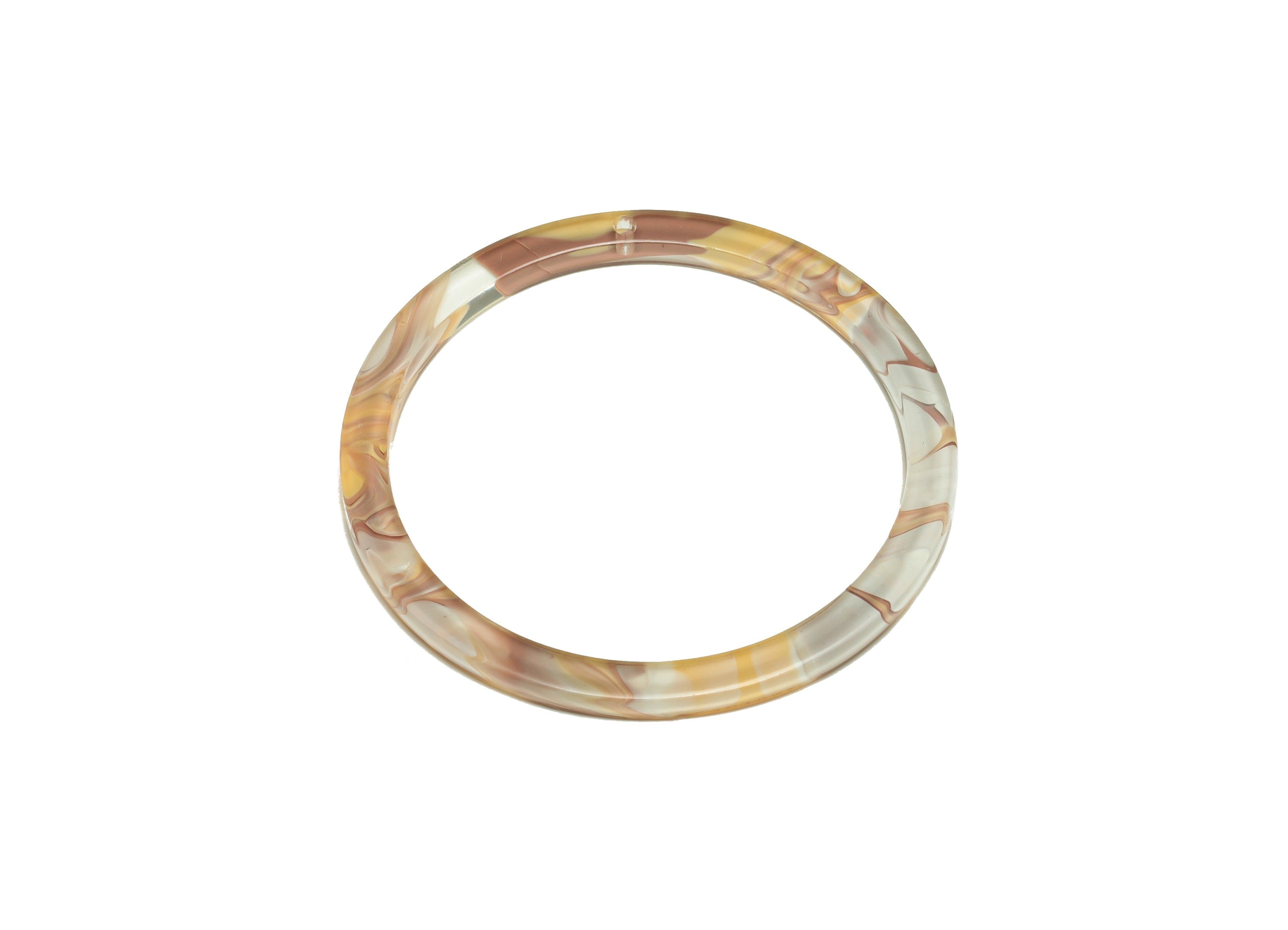 Acrylic Hoop Earrings Charms - Circle Pendant - Rainbow Earring Findings - Jewelry Supplies - Color Code:A983 - 44x44.3x2mm -AC2620-A983 - DOMEDBAZAAR