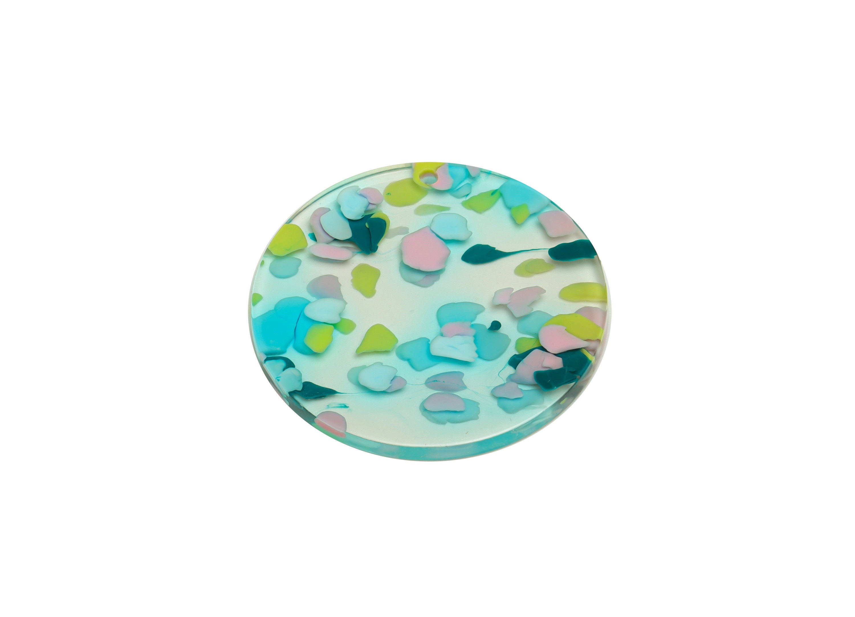 Acetate Round Charms - Circle Earrings and Pendant - Transparent Earring Findings - Jewelry Supplies - Color Code:A222 - 35x3mm -AC2621-A222 - DOMEDBAZAAR
