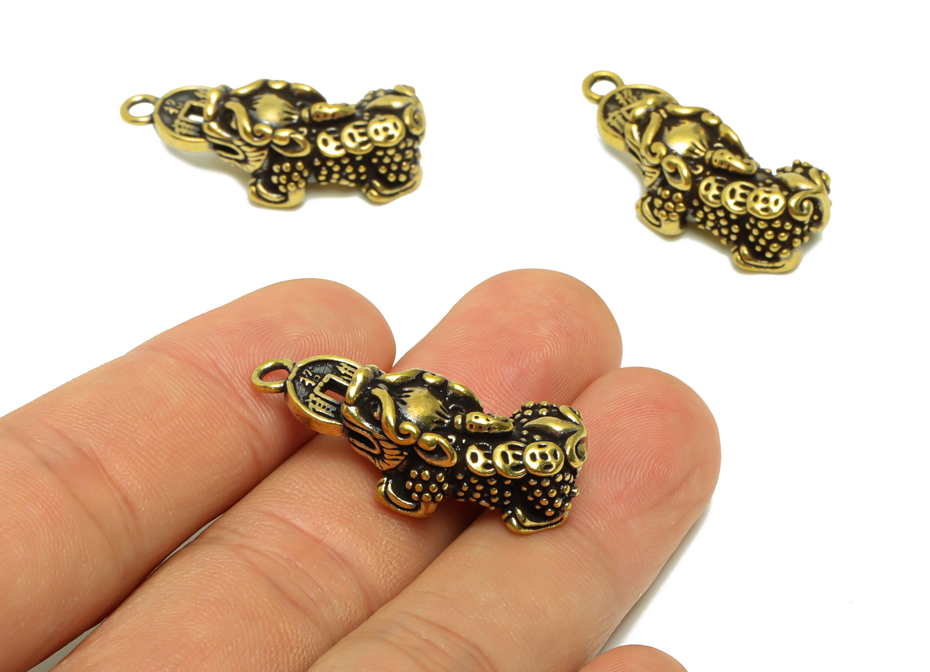 Brass Brave Troops Charm - Raw Brass Brave Troops Money Earring Charms - Antique Looking Pendant -Brave Troop Figure - 32x13x9mm - PP8738 - DOMEDBAZAAR