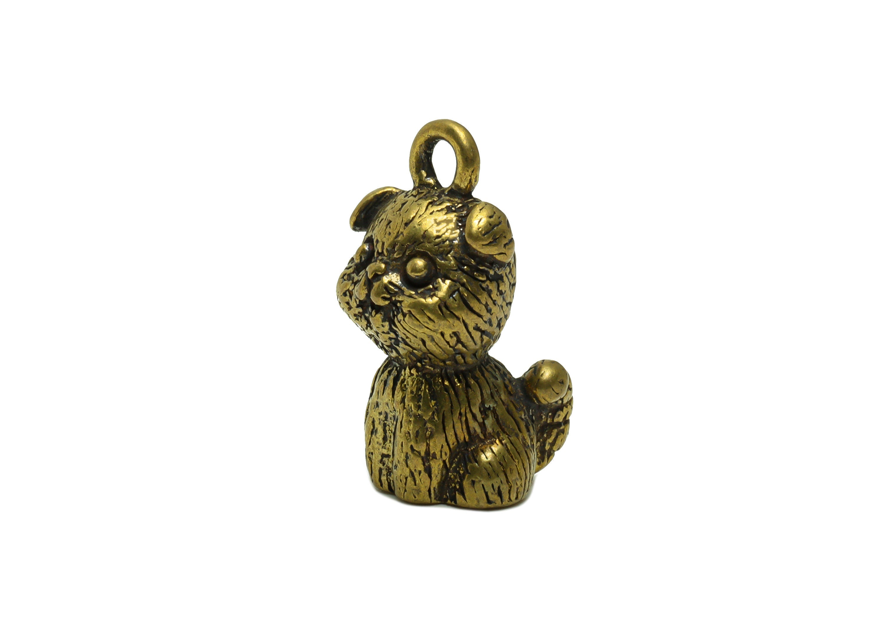 Brass Cat Charm - Raw Brass Cat Earring Charms - Antique Looking Pendant - Cat Figure - For necklace - Pet Charm - 59x20x8mm - PP8758 - DOMEDBAZAAR