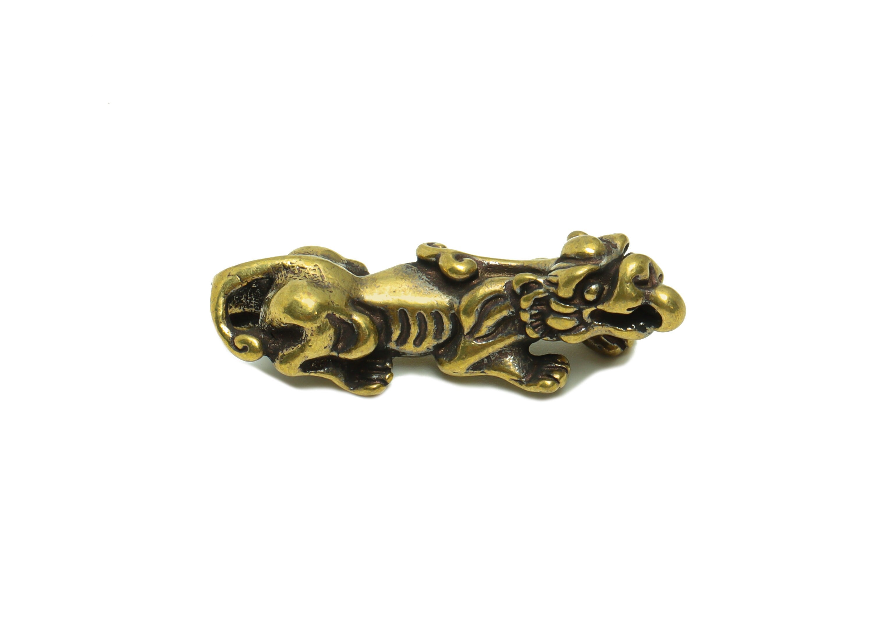 Brass Brave Troops Charm - Raw Brass Brave Troops Earring Charms - Antique Looking Pendant - Dragon Figure - 38x11.76x14mm - PP8711 - DOMEDBAZAAR