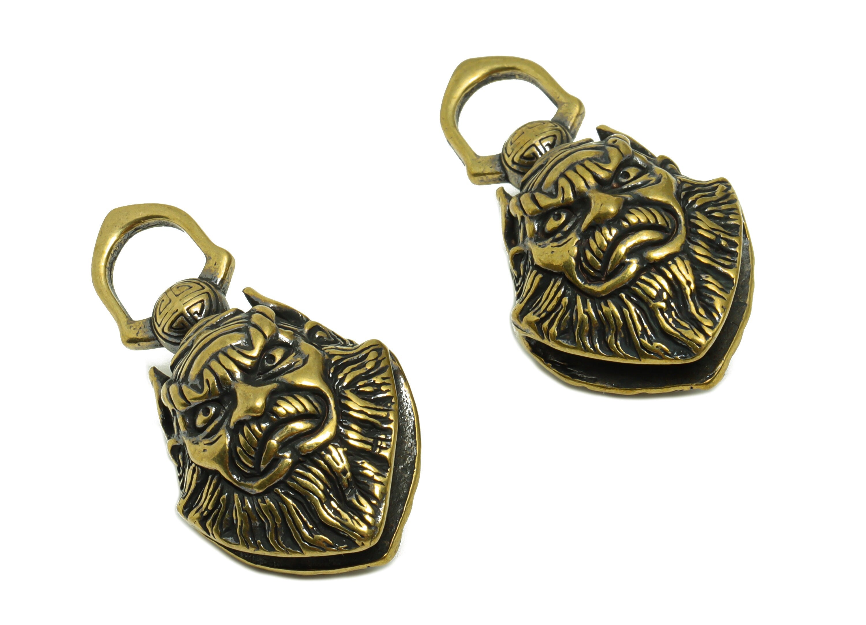 Brass Bell Charm - Raw Brass Portrait Bell Earring Charms - Portrait Bell Figure - Antique Looking Pendant - Bell Pendant- 39x21x16mm-PP8753 - DOMEDBAZAAR