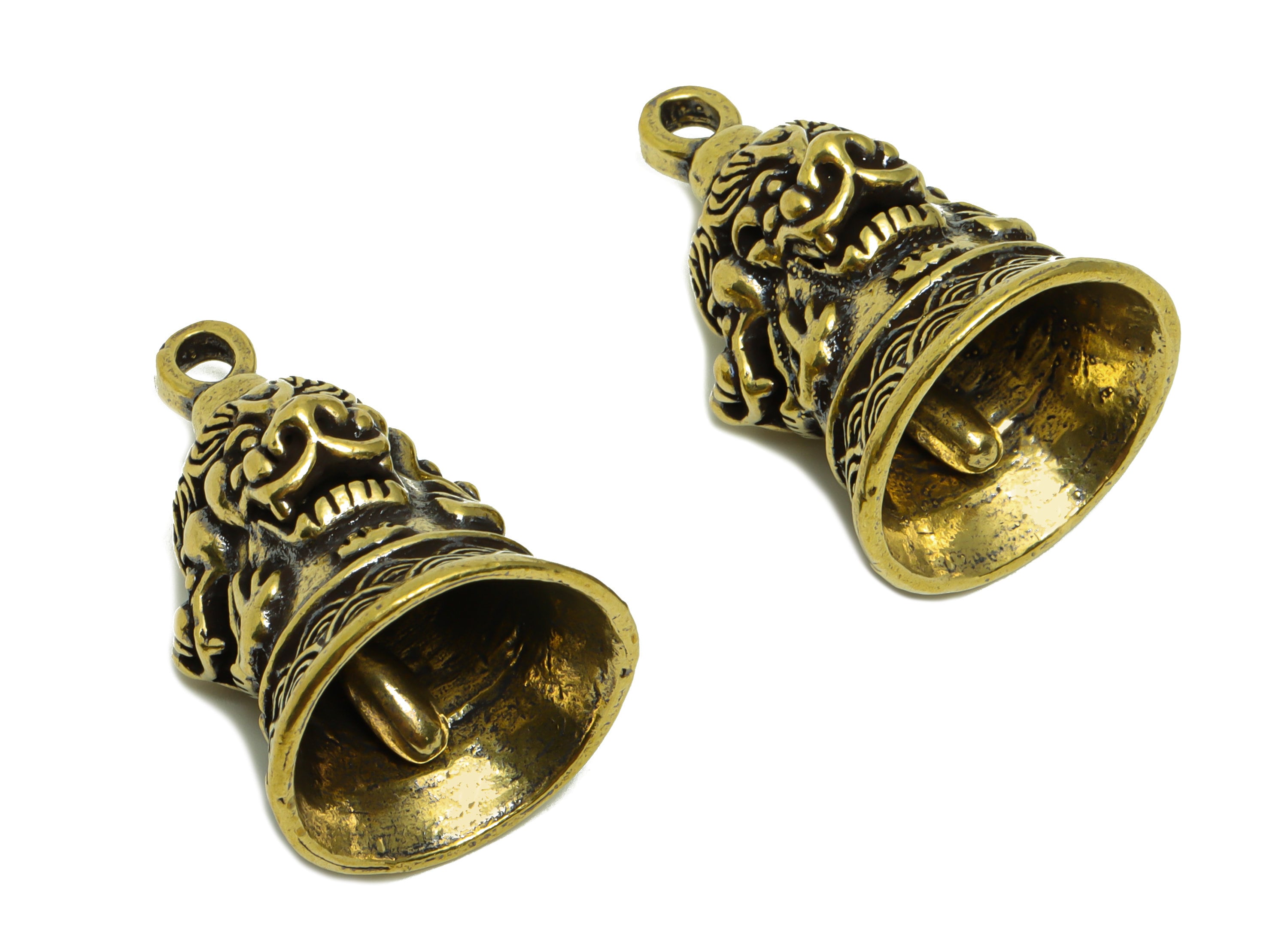 Brass Bell Charm - Raw Brass Dragon Bell Earring Charms - Dragon  Bell Figure - Antique Looking Pendant - Bell Pendant- 37.17x22x24mm-PP8767 - DOMEDBAZAAR