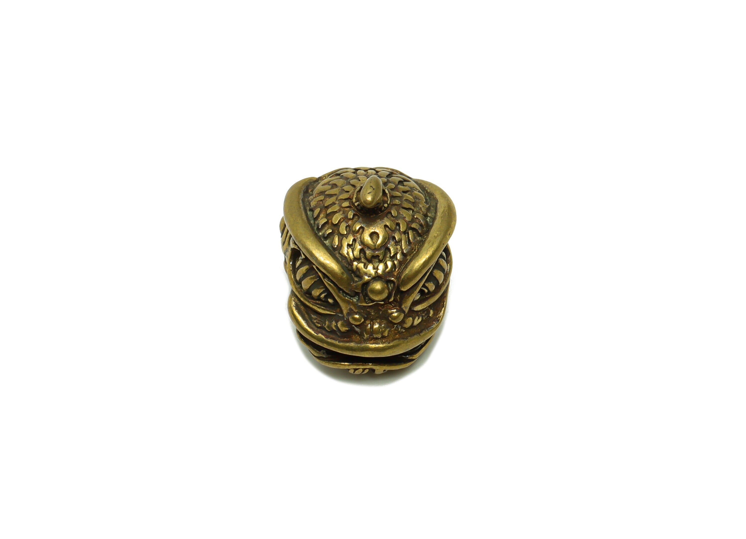 Brass Bell Charm - Raw Brass Kirin Bell Earring Charms - Dragon Bell Figure - Antique Looking Pendant - Bell Pendant- 21.15x21x20mm-PP8726 - DOMEDBAZAAR