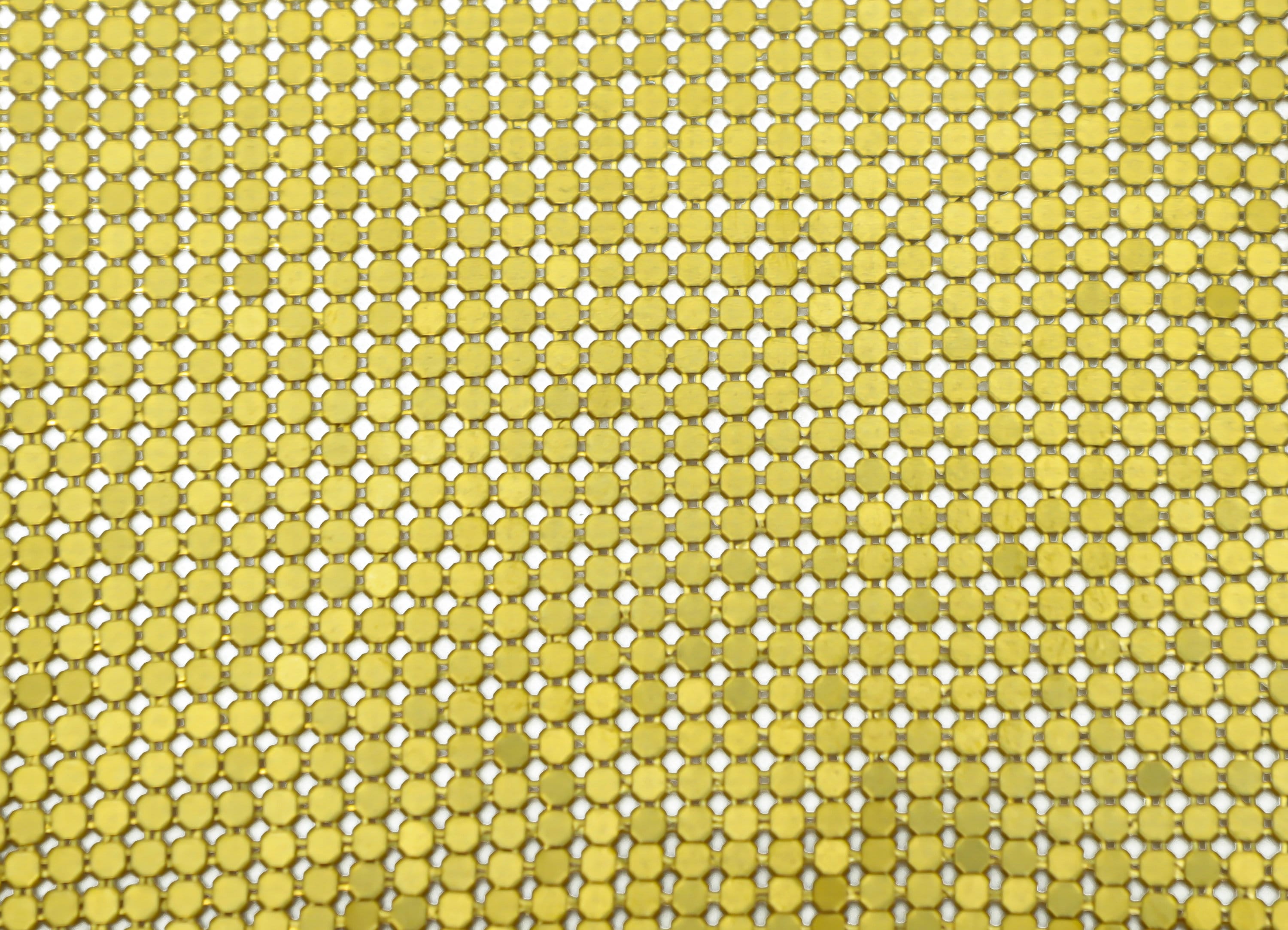 Raw brass 3mm Mesh Fabric - 324*144pcs 3mm Skirt Shape Raw Brass - 53cmX44cm X2side - PP8903 - DOMEDBAZAAR