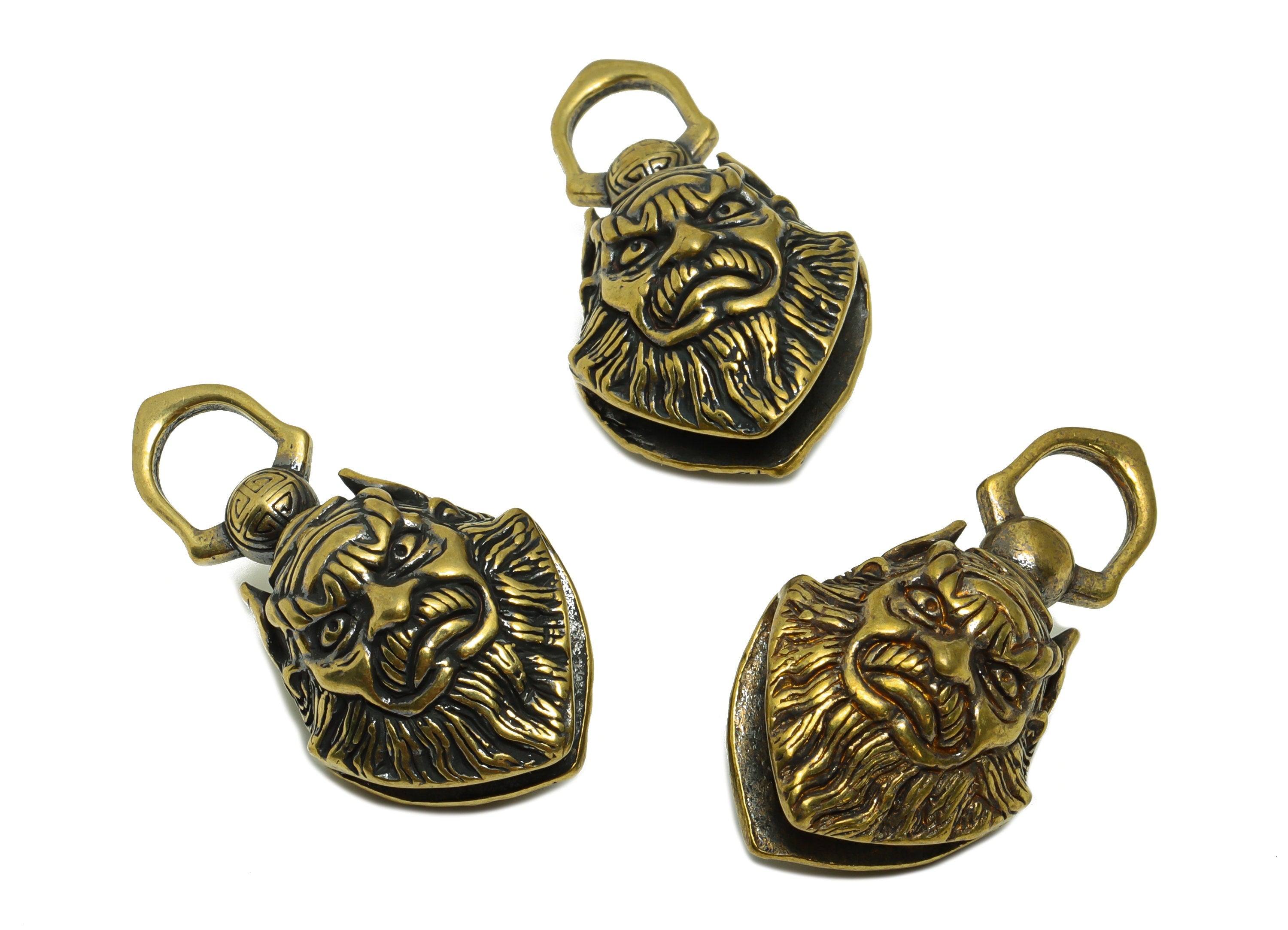 Brass Bell Charm - Raw Brass Portrait Bell Earring Charms - Portrait Bell Figure - Antique Looking Pendant - Bell Pendant- 39x21x16mm-PP8753 - DOMEDBAZAAR