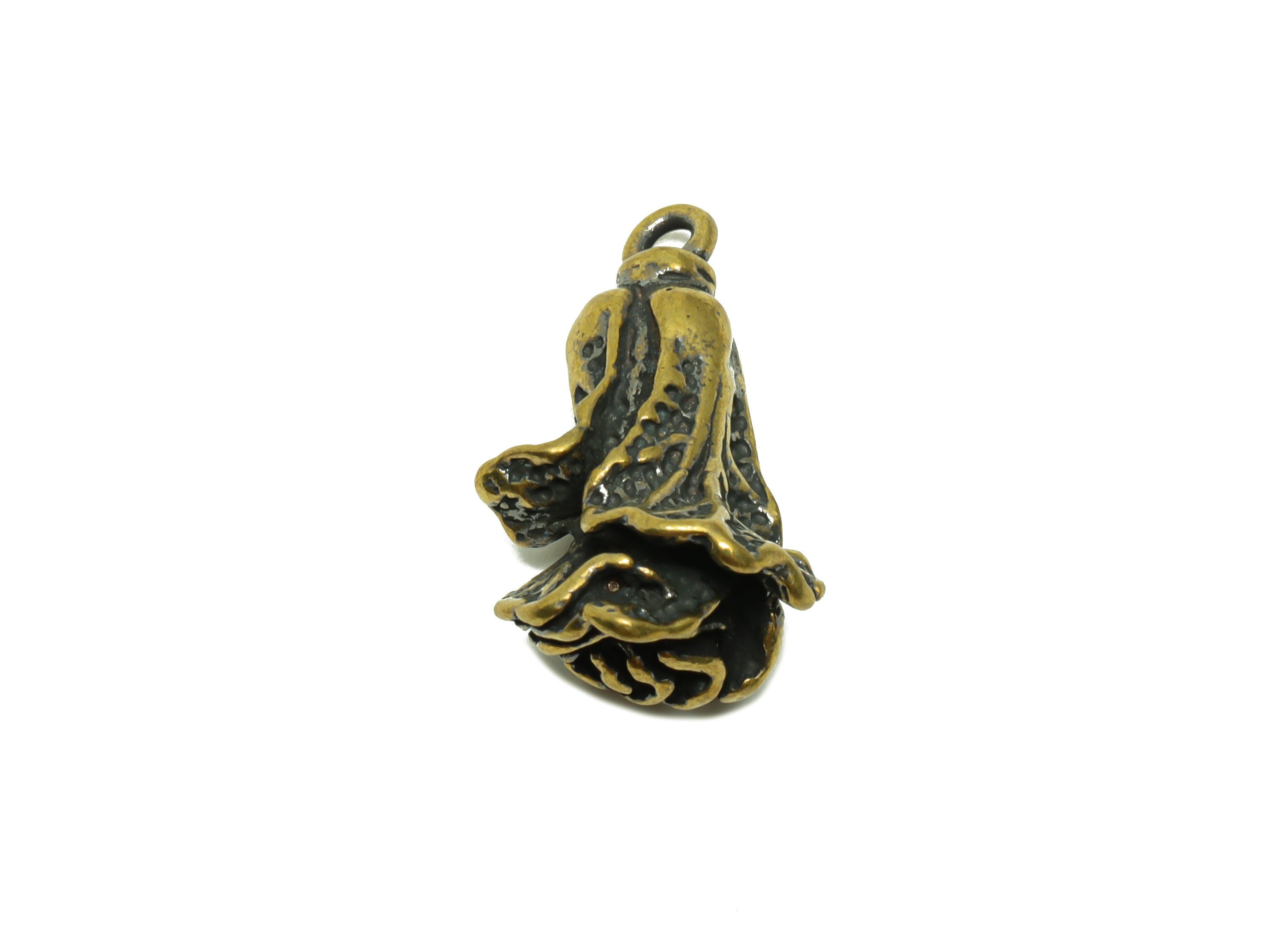 Brass Vegetable Charm - Raw Brass Chinese Cabbage Charms - Vegetable Figure - Antique Looking Pendant - Food Pendant - 27.07x14x12mm-PP8771 - DOMEDBAZAAR