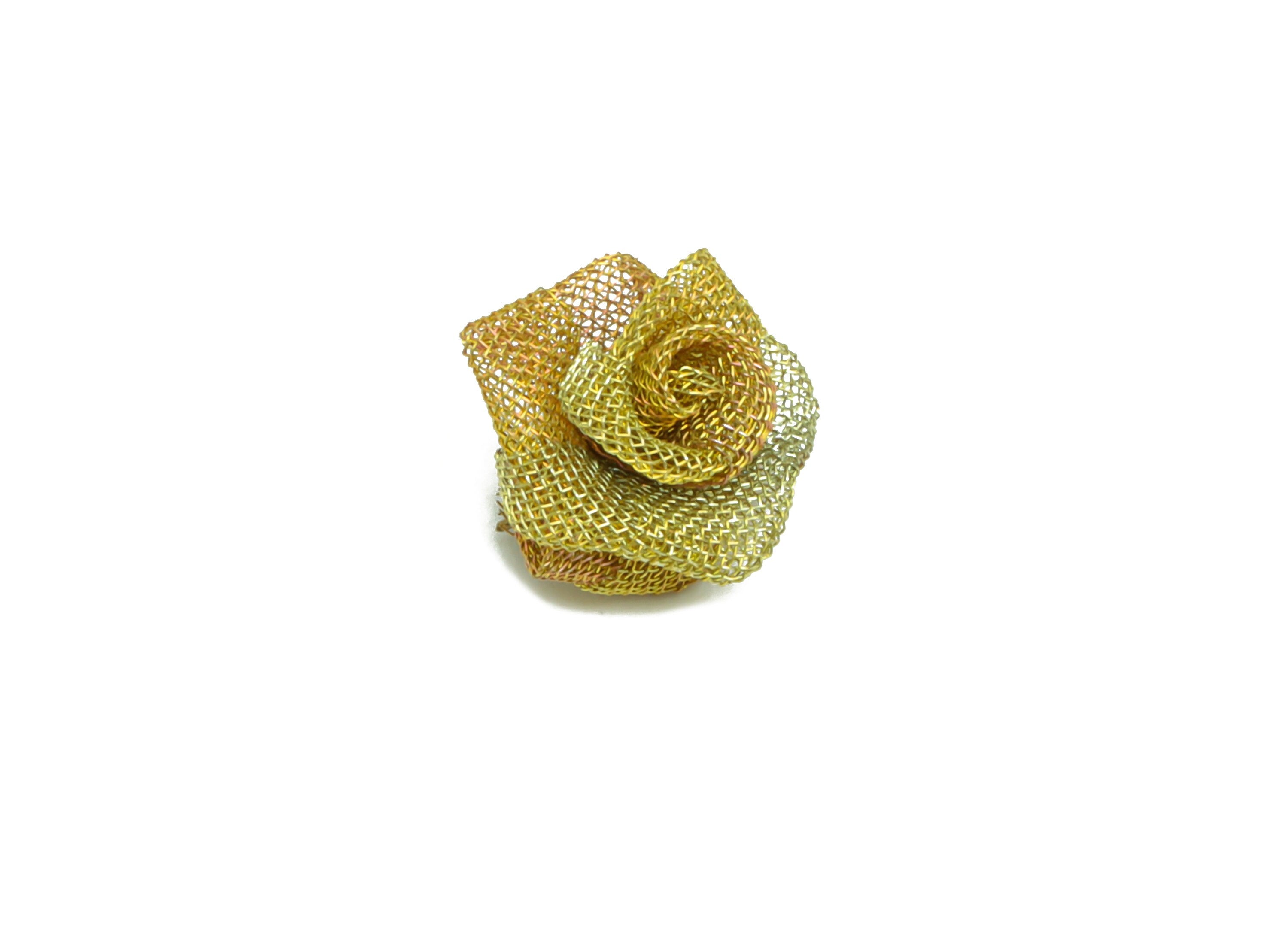 Brass Rose Earring Charms - Raw Brass Flower Charm - Brass Cubic Rose Earring Charm - Rose Figure - Jewelry Supplies - 9.36x9x8mm - PP8904 - DOMEDBAZAAR