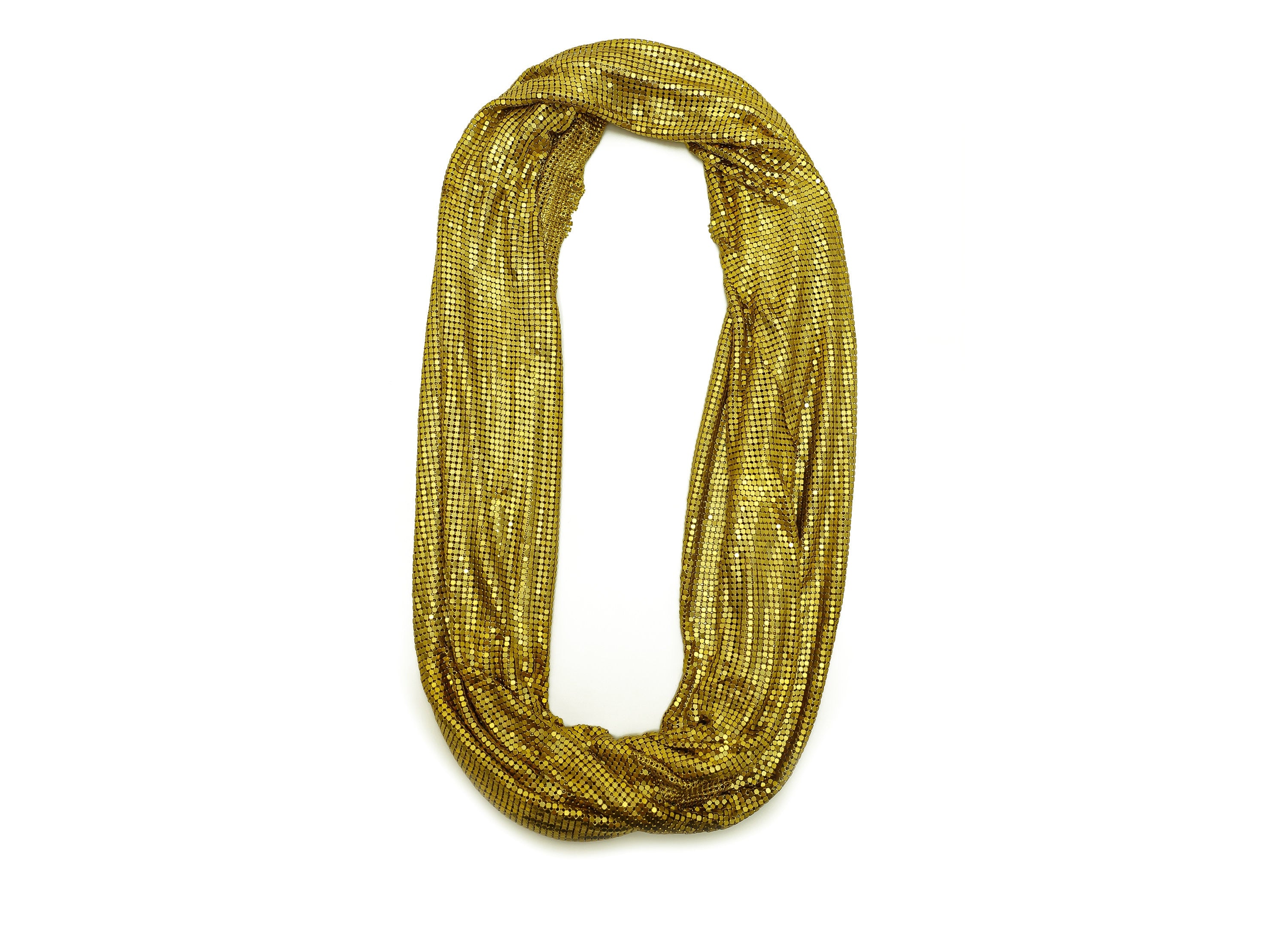 Raw brass 3mm Mesh Fabric - 324*144pcs 3mm Skirt Shape Raw Brass - 53cmX44cm X2side - PP8903 - DOMEDBAZAAR