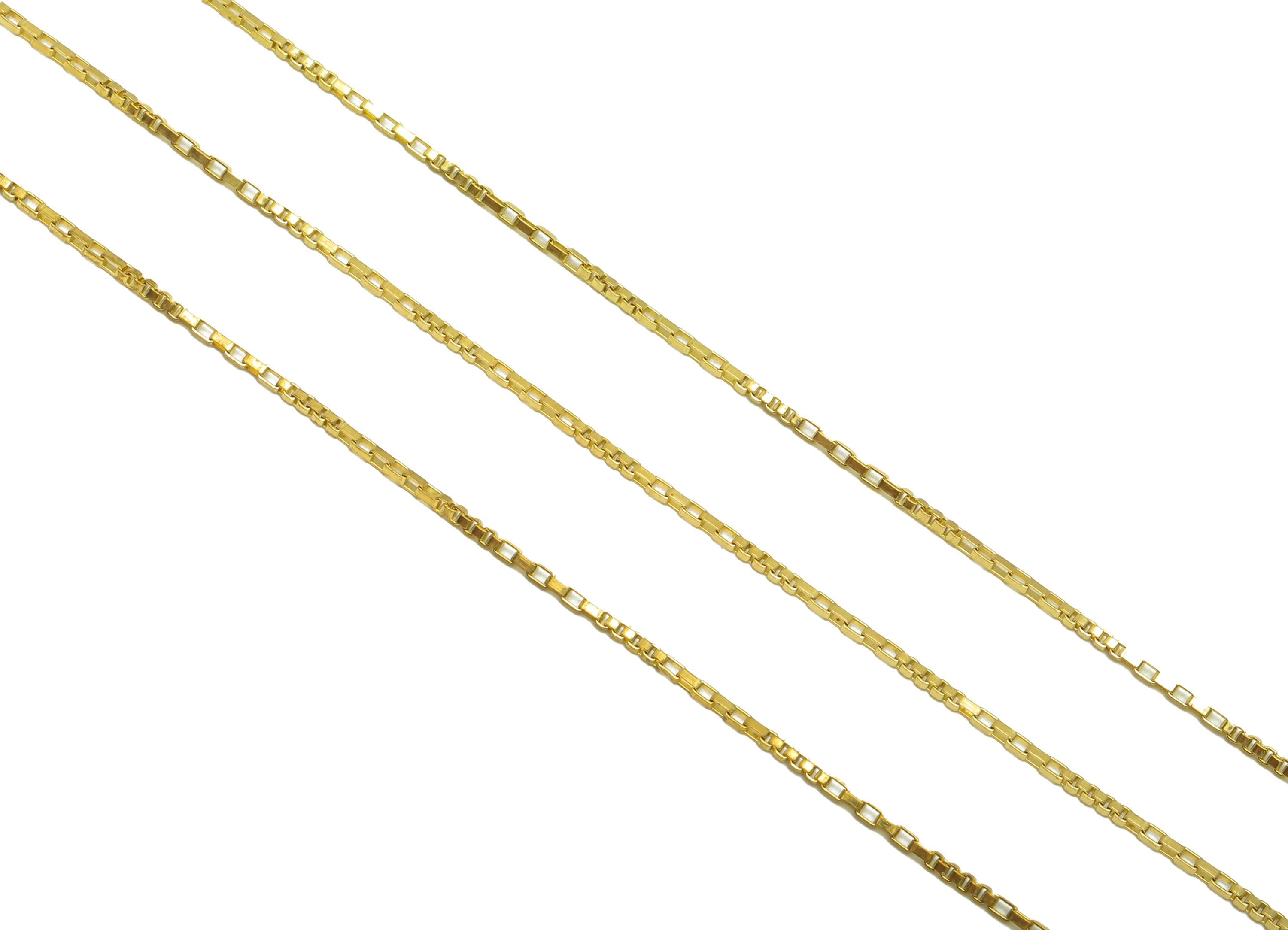 1.2 Rectangle Box Chain - Raw Brass Soldered Chain - Brass Mini Chain - 1.2box Chain - Link Rectangle Box Chain - Jeweler Making - PP8630 - DOMEDBAZAAR