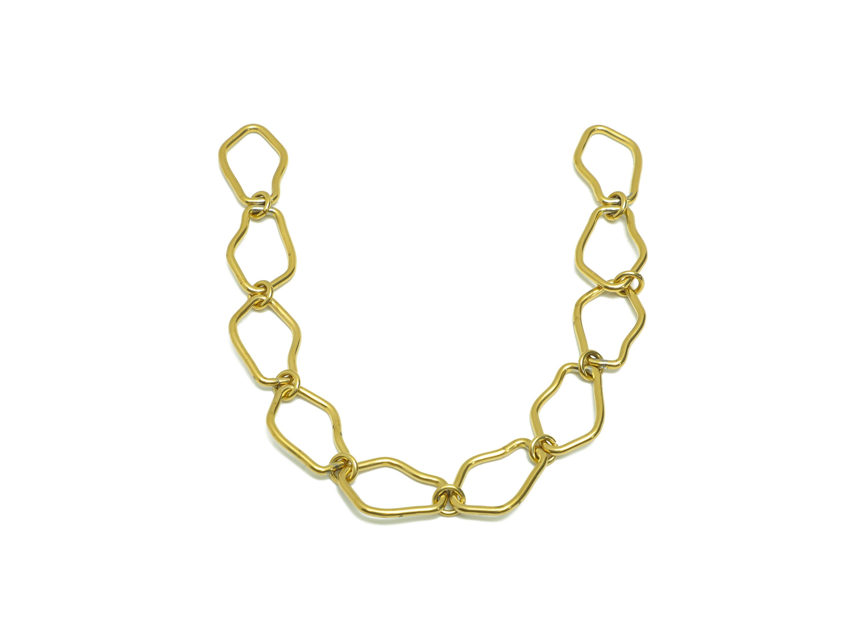 Brass Chain Bracelet Connector - Brass Open Bracelet - Brass Chain Link Bangle - Raw Brass Bracelet - For Bracelet - 177x12x1mm - PP9061 - DOMEDBAZAAR