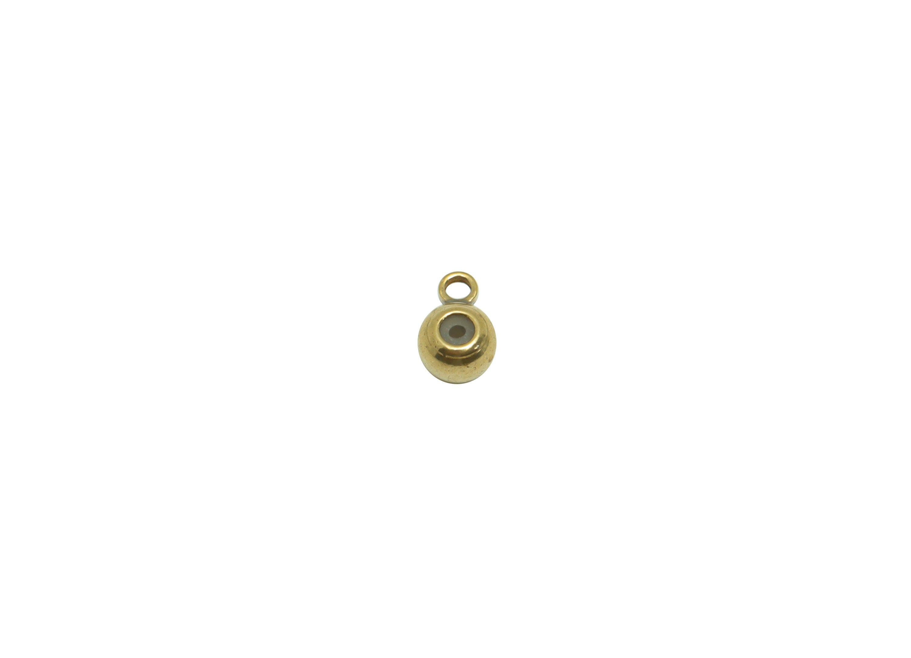 Rubber Earring Back with Loop - Brass Rubber Earring Stopper Nuts - Rubber Earring Findings - Silica Gel Post Back - 5x3x2mm- PP9242 - DOMEDBAZAAR
