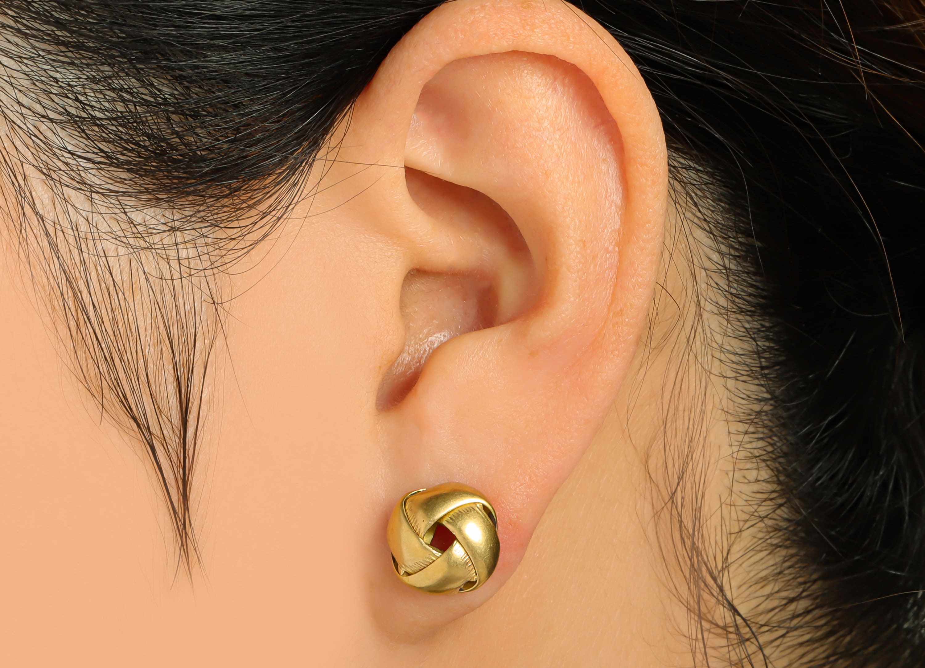 Brass Knot Earring Post - Brass Bead Earring Stud - Brass Weave Knot Earring Post - Geometry Knot Earring Post - 11.28x11.47x5.64mm -PP8847 - DOMEDBAZAAR