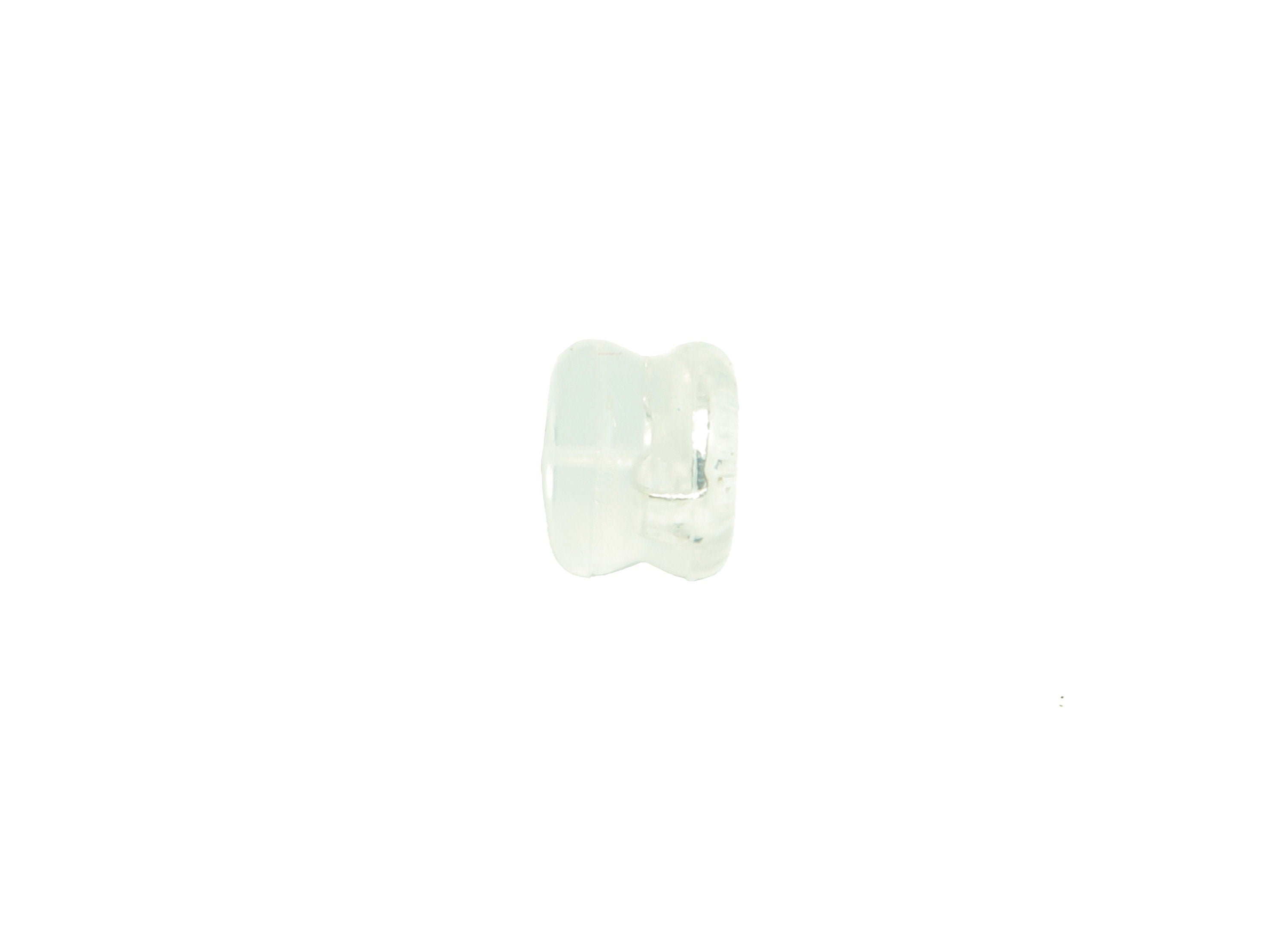 Brass Silica Gel Rubber - Rubber Earring Stopper Nuts - Rubber Earring Findings - Earring Back - Silver Tone Plating - 5.89x5x4mm - ES1041 - DOMEDBAZAAR