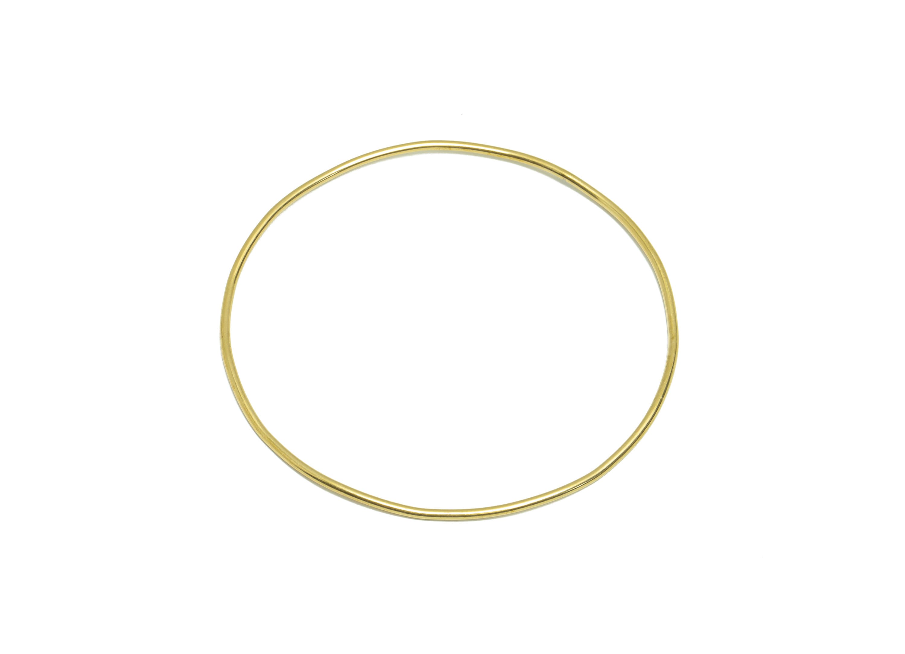 Brass Hoop Bracelet - Brass Circle Bracelet - Brass Ring Bracelet - Wire Bracelet - For Bracelet - Jewelry Supplies - 62.6x62x1mm - PP9427 - DOMEDBAZAAR