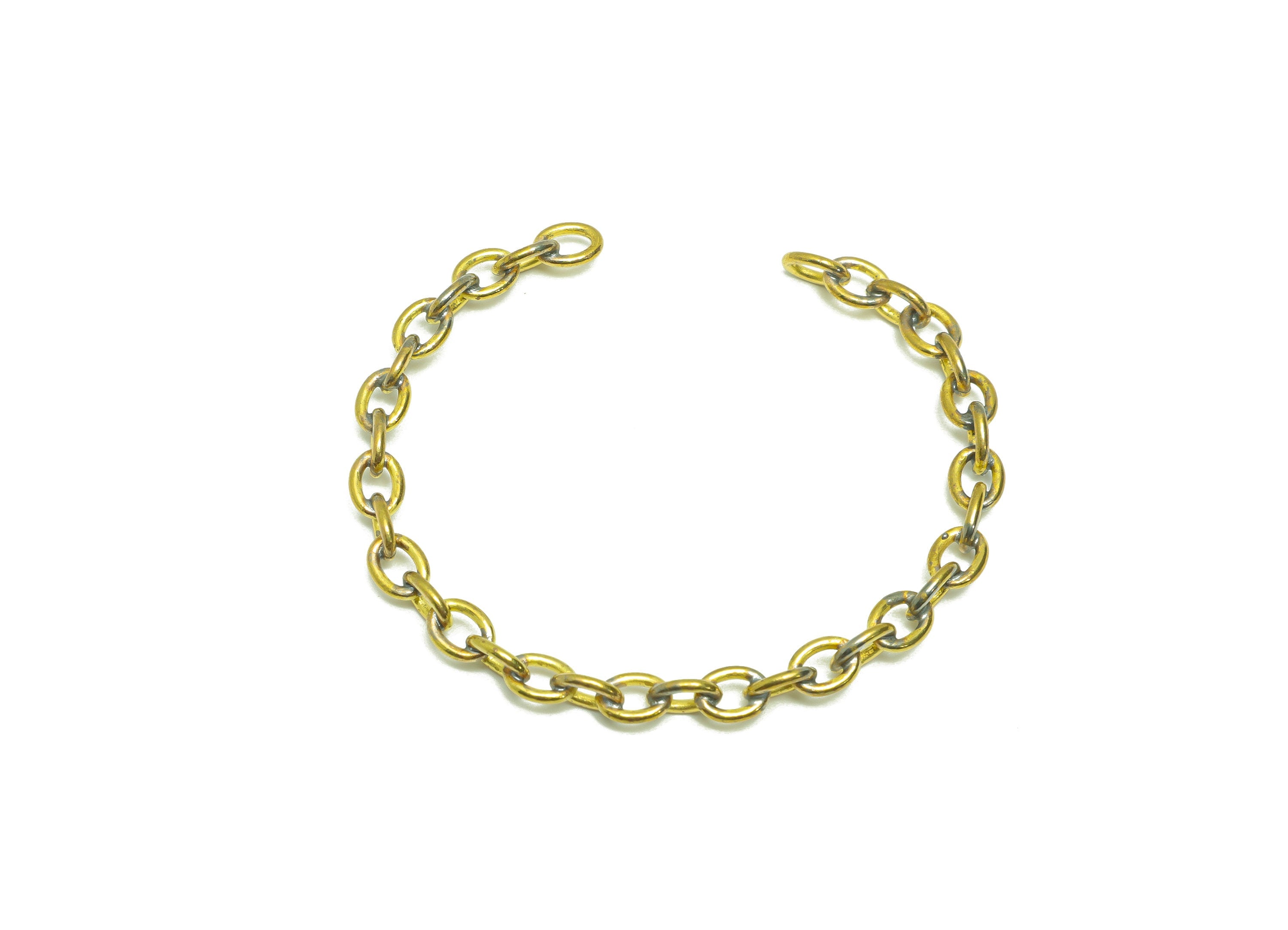 Brass Cable Chain Bracelet - Brass Open Bracelet - Brass Chain Link Bangle -Brass Oval Link Bracelet - For Bracelet - 56.5x67.3x5mm - PP9059 - DOMEDBAZAAR