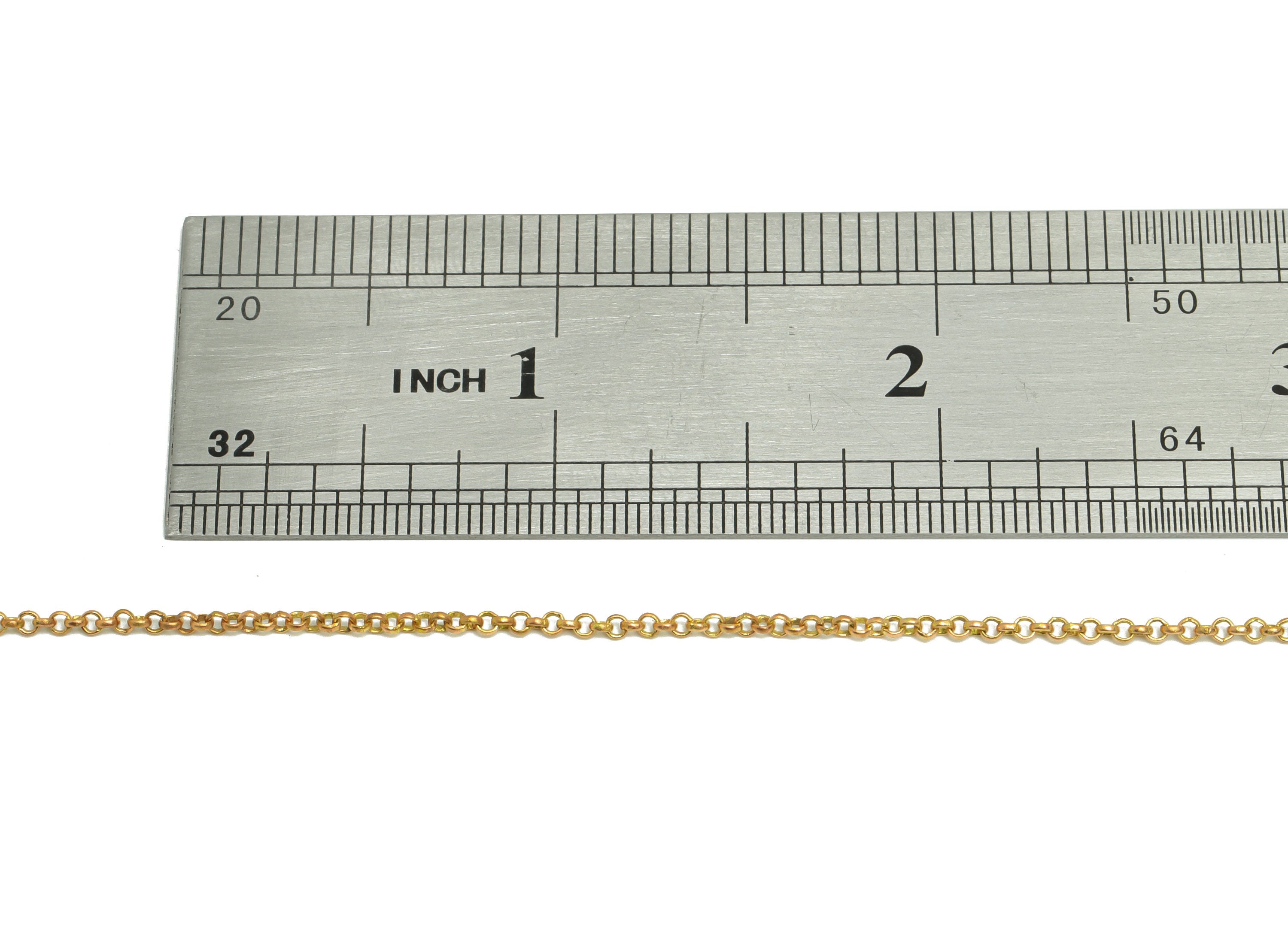 1.5 Finished Rolo Chain - 42+6cm Rolo Chain - Raw Brass Finished Rolo Chain Necklace - Brass Rolo Chain Necklace - CC1260 - DOMEDBAZAAR