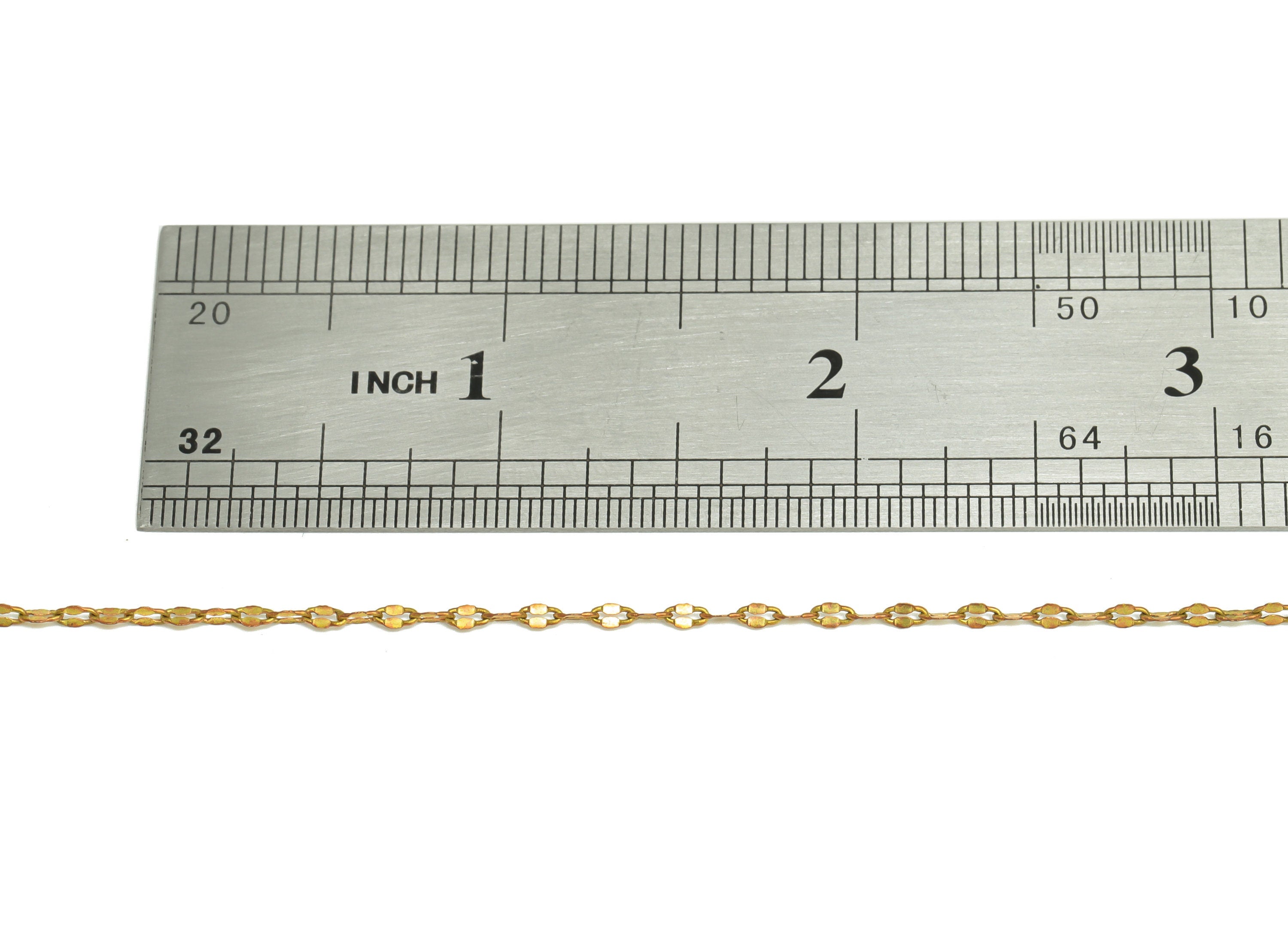 0.235 Finished Cable Chain - 42+5.5 Hammered Cable Chain - Raw Brass Cable Chain Necklace - Brass Hammered Cable Chain Necklace - CC1261 - DOMEDBAZAAR