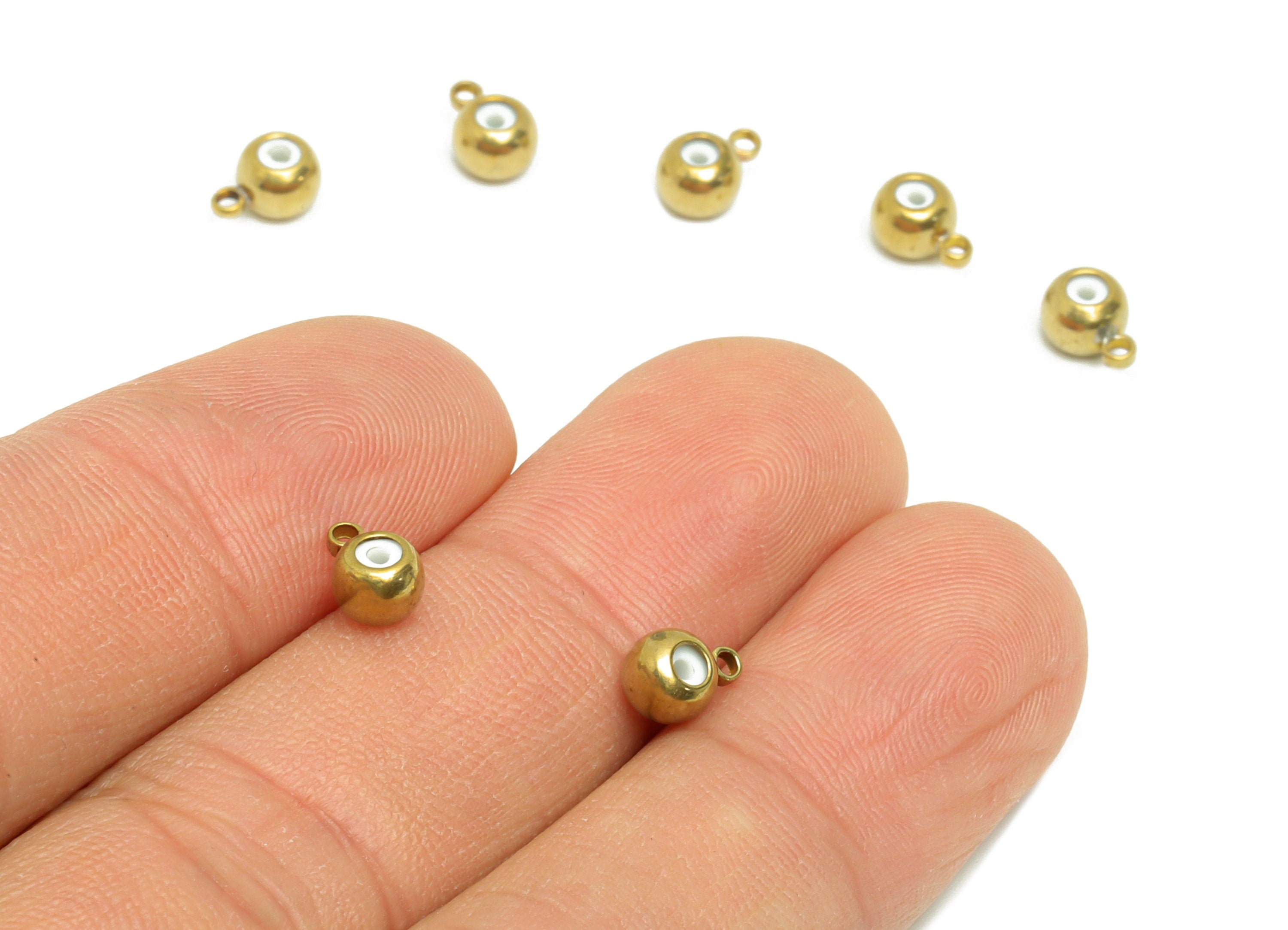 Rubber Earring Back with Loop - Brass Rubber Earring Stopper Nuts - Rubber Earring Findings - Silica Gel Post Back - 6x4x3mm- PP9243 - DOMEDBAZAAR