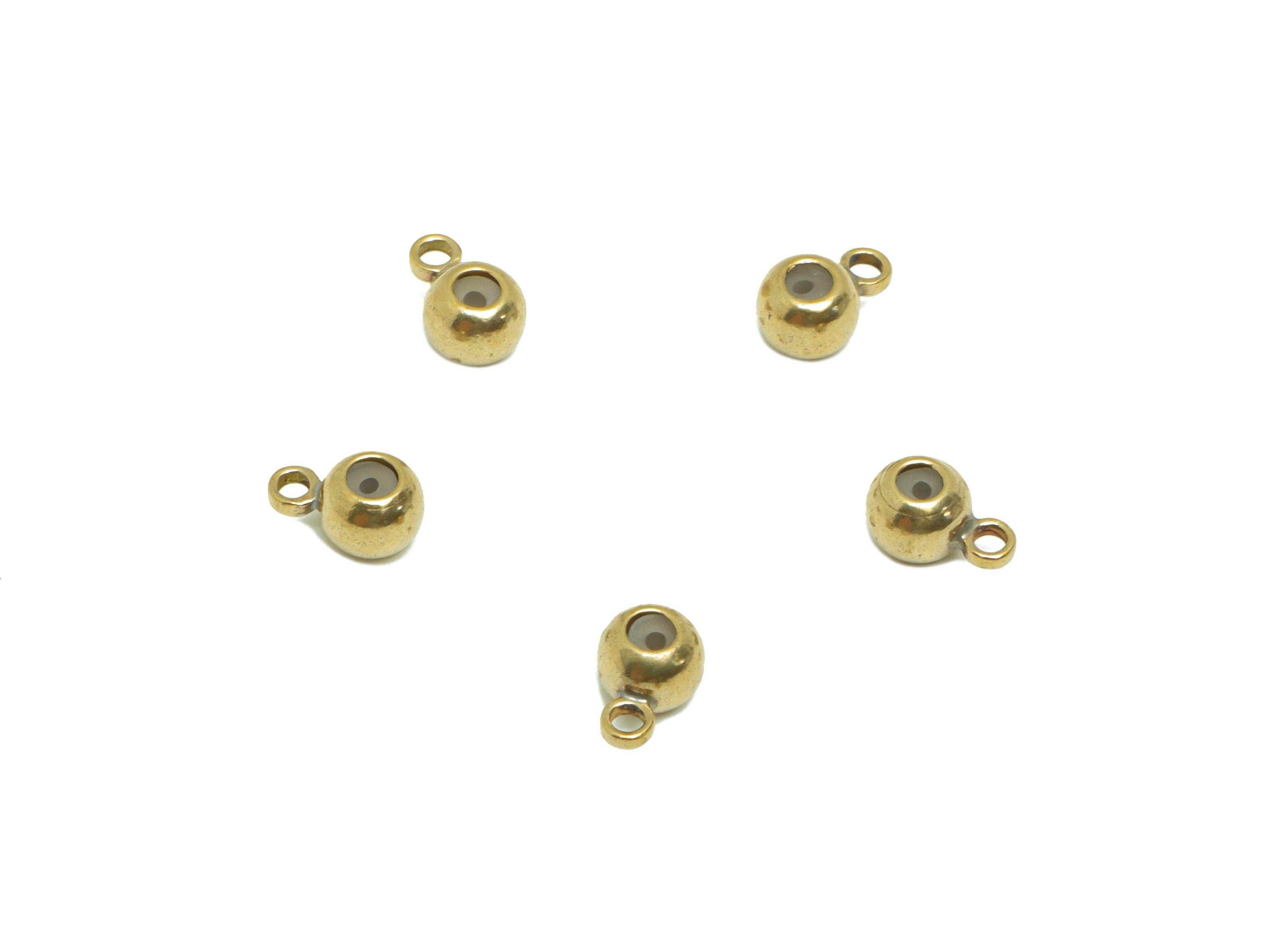 Rubber Earring Back with Loop - Brass Rubber Earring Stopper Nuts - Rubber Earring Findings - Silica Gel Post Back - 5x3x2mm- PP9242 - DOMEDBAZAAR